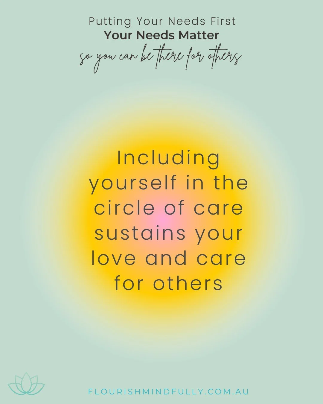 'Including yourself in the circle of care sustains your love for the long haul.'

If you grew up believing family always comes first, the idea of putting yourself on the list can feel selfish. It&rsquo;s not. It&rsquo;s sustainable love. 🌿 When you 