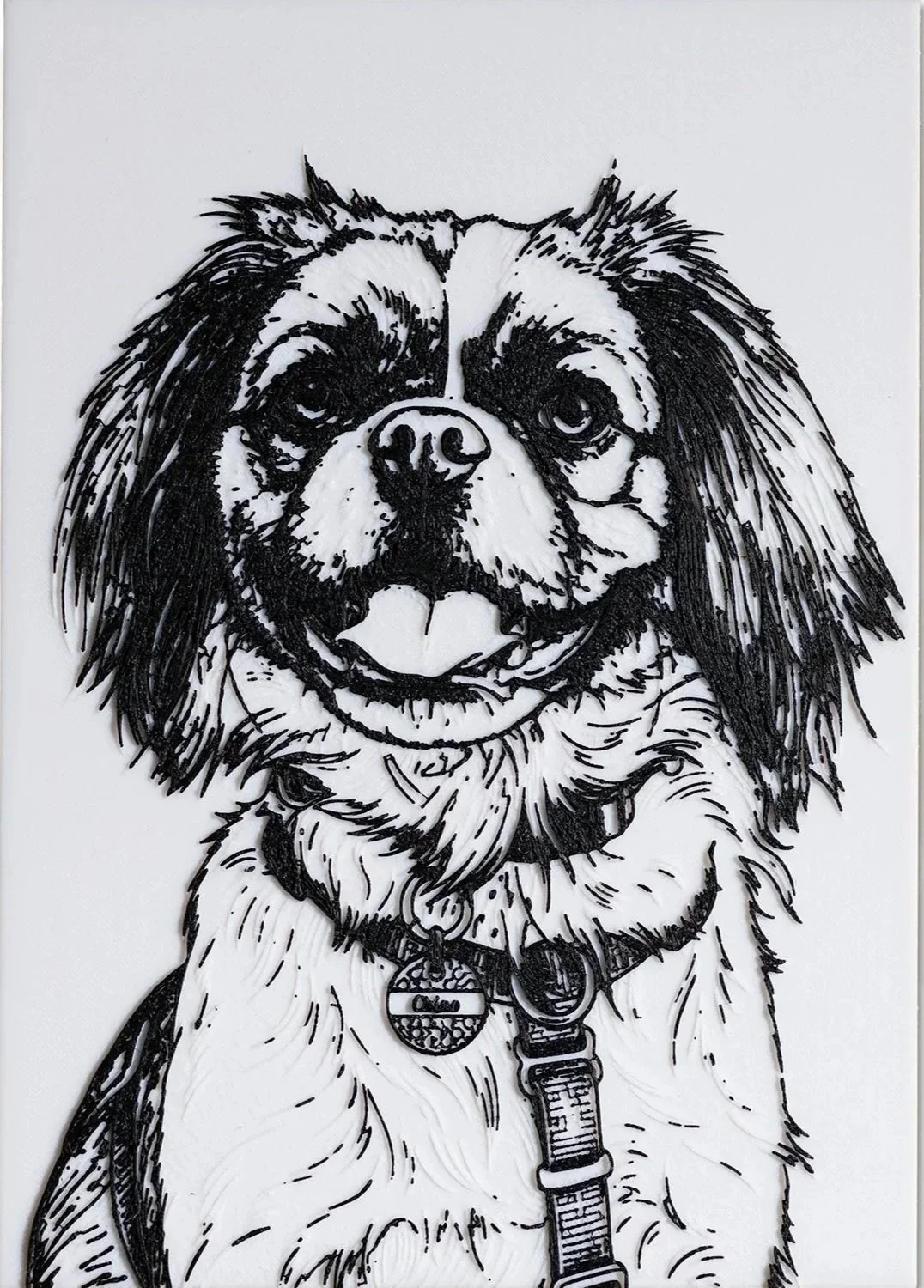 Custom 3D Pet Art – Line Art & Lithophane Edition (A6) - Snout Safari
