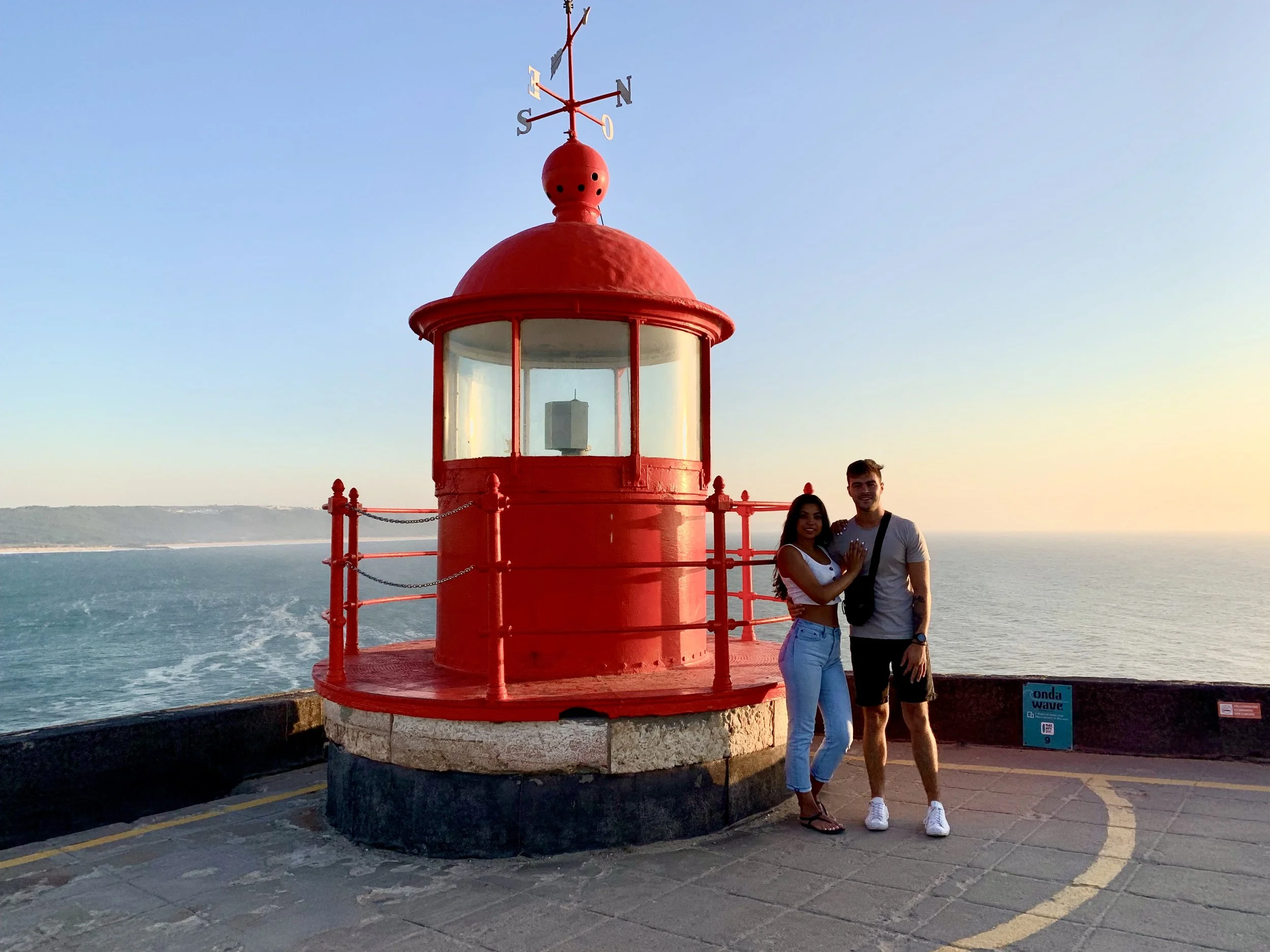 The lighthouse in Nazaré, Farol da Nazaré, offers stunning views of the Atlantic.
