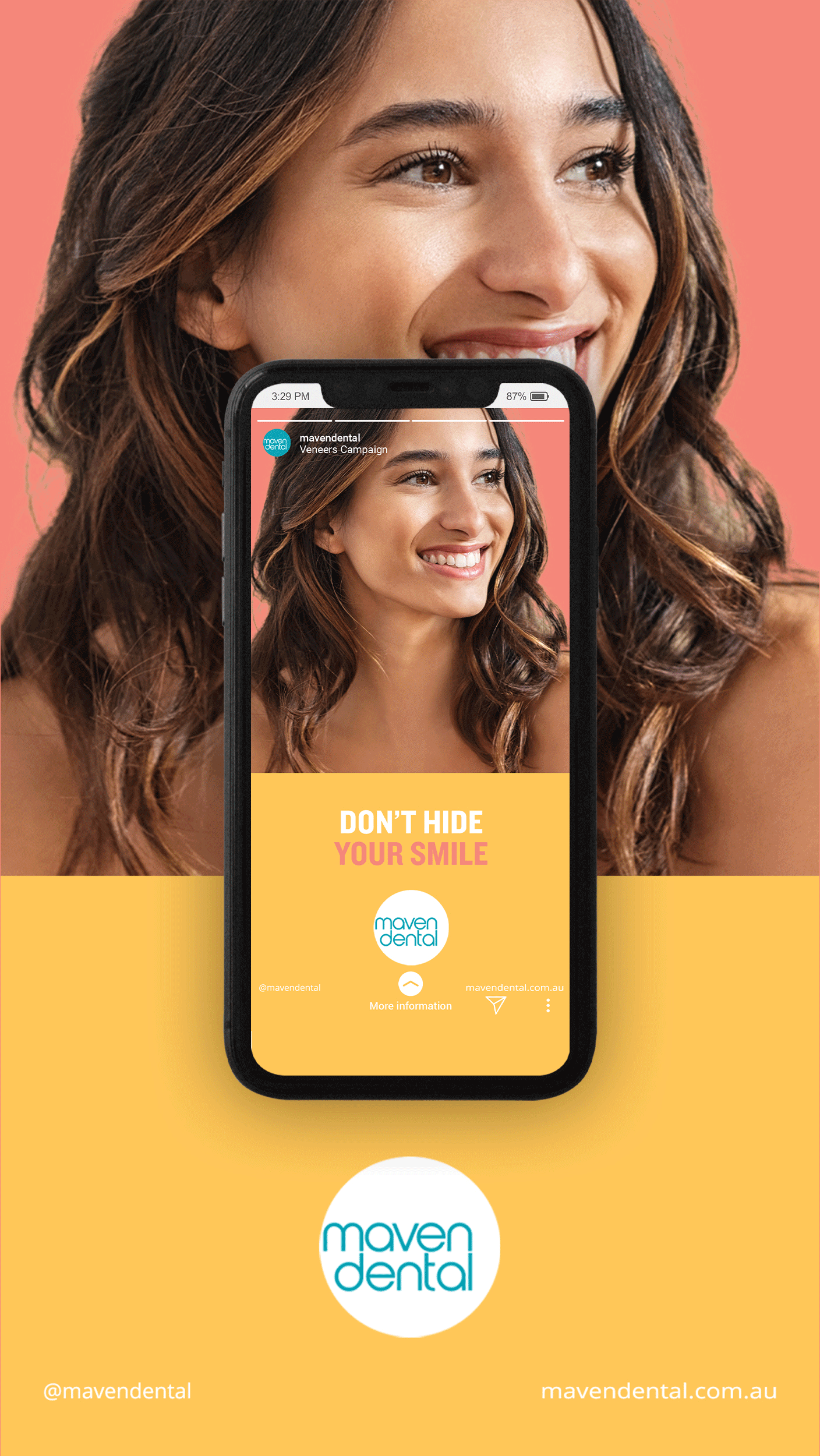 Maven Dental Veneers Campaign socials