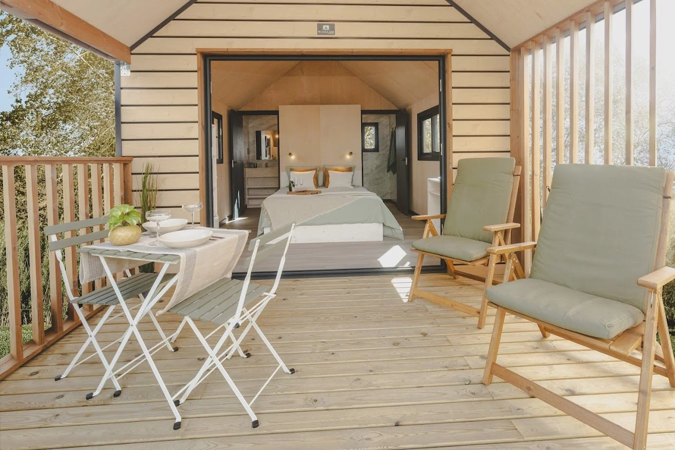 niuglam bungalow de fusta camping glamping