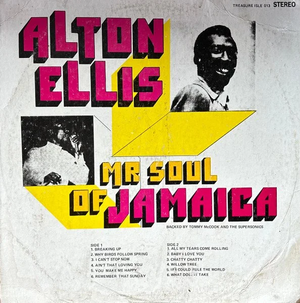 Album cover of "Mr Soul of Jamaica" by Alton Ellis.