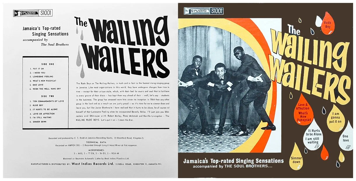 Front & Back album sleeve of  The Wailing Wailers