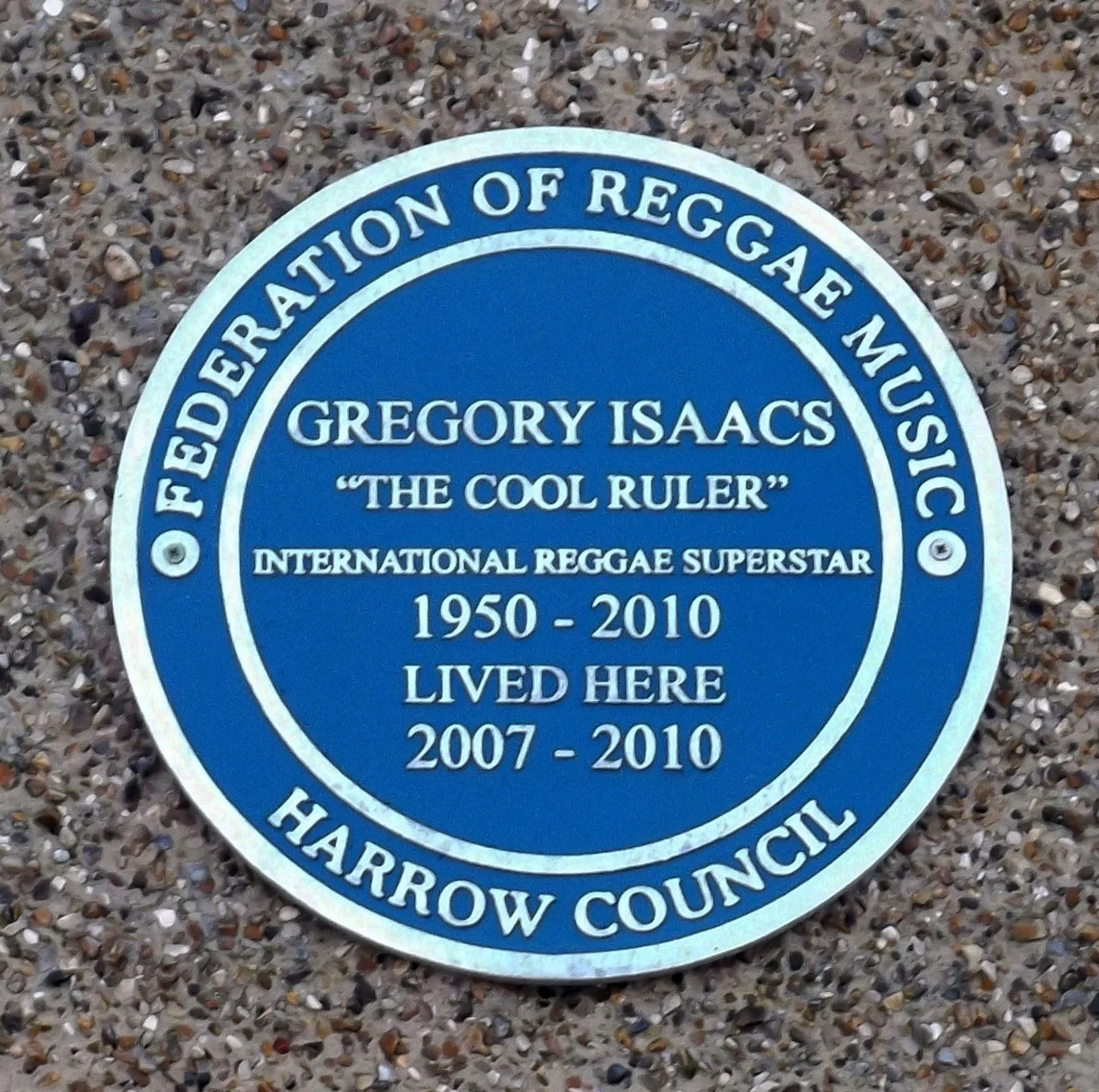 Blue Plaque Gregory Issac.