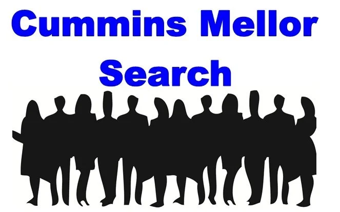 Silhouette of diverse group in front of text 'Cummins Mellor Search'