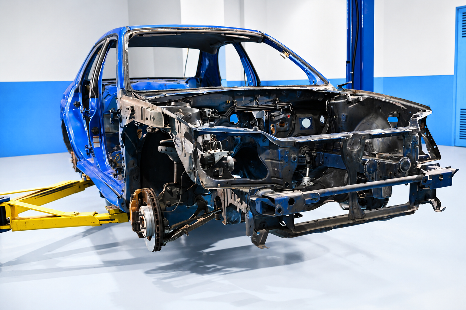 Subaru Impreza WRC S12 Reimagined - Chassis stripped out