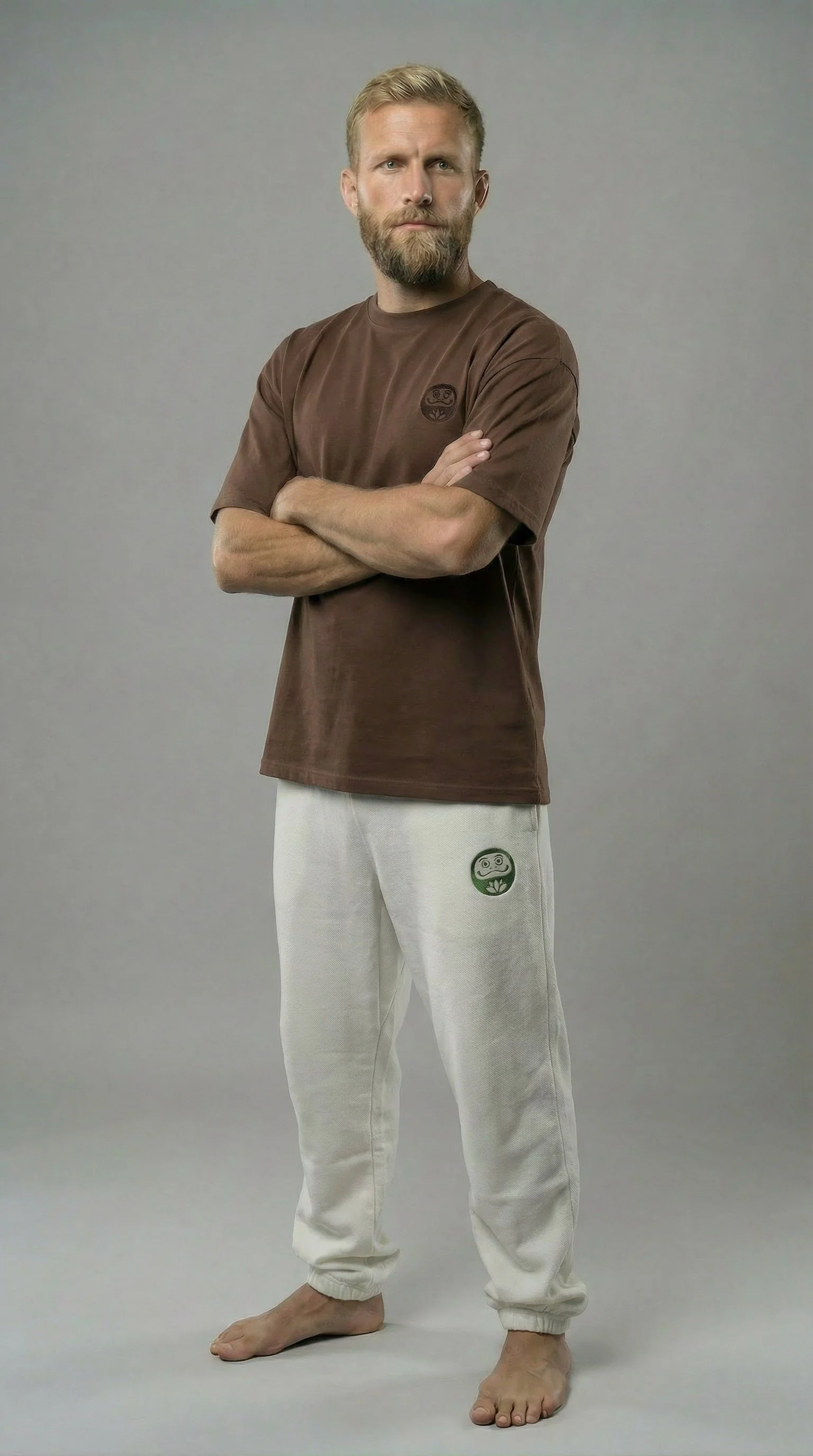Daruma  Hemp Jogging Trousers - Natural white