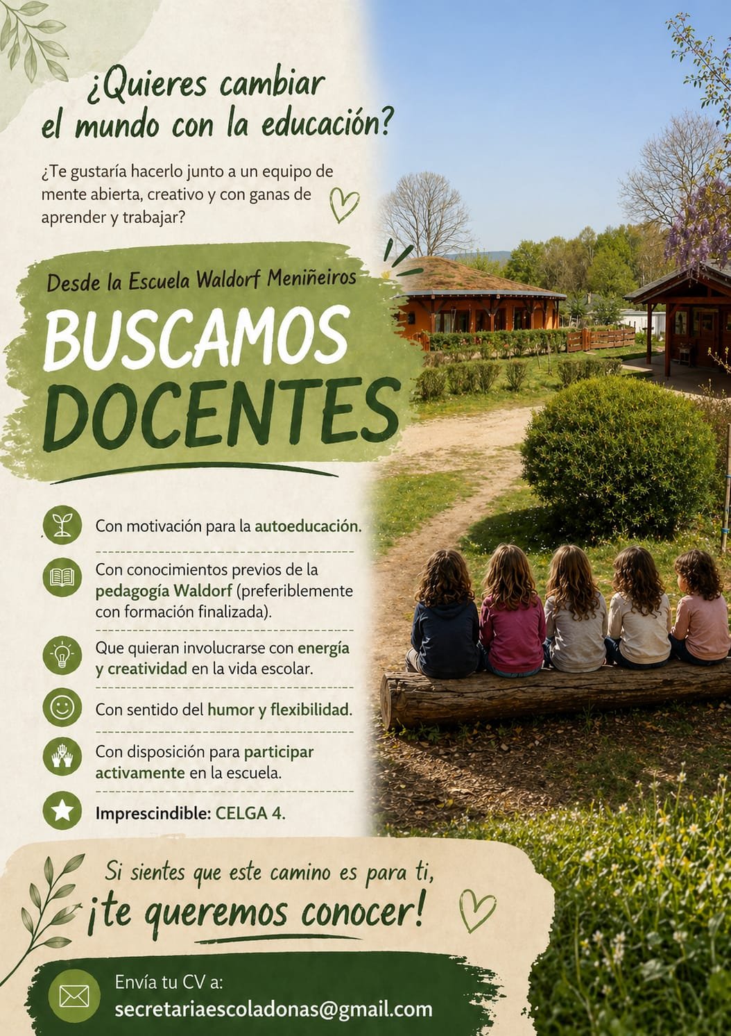 ¿Te gustaría formar parte de nuestro equipo educativo?
