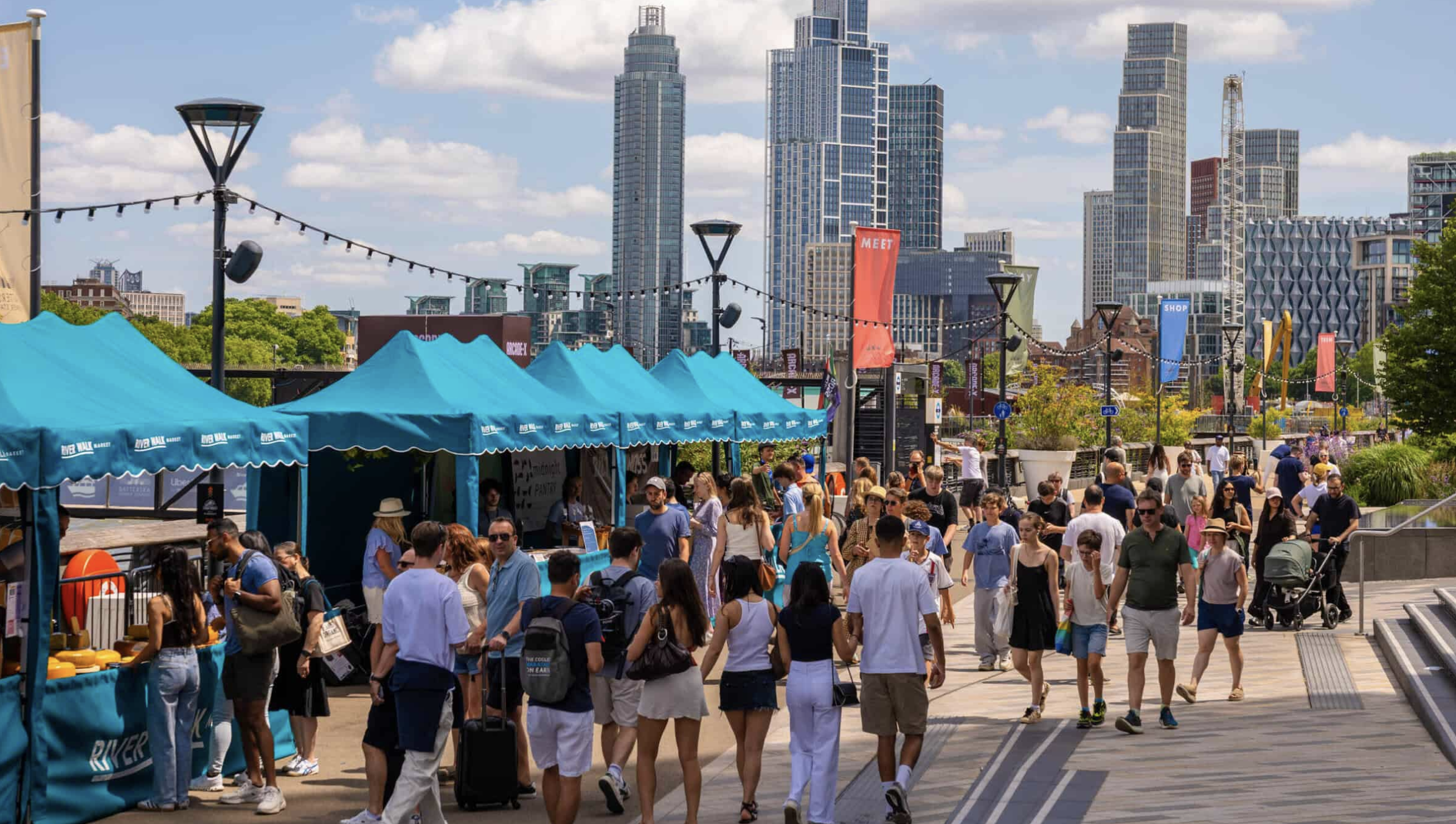 BATTERSEA RIVER WALK  MARKET 