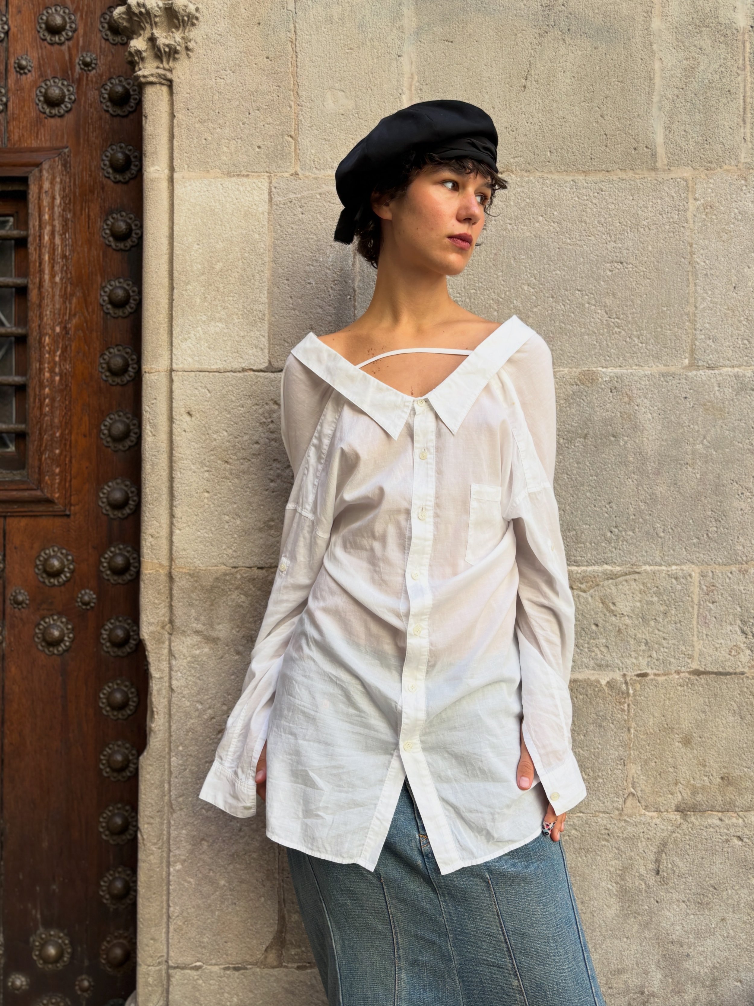 Mihara Yasuhiro Blouse with Open Back