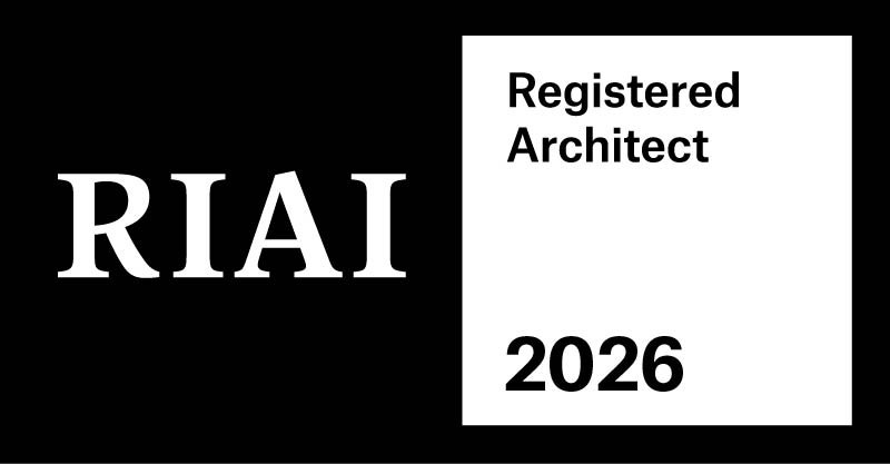 Logo for RIAI indicating a Registered Architect for the year 2026.