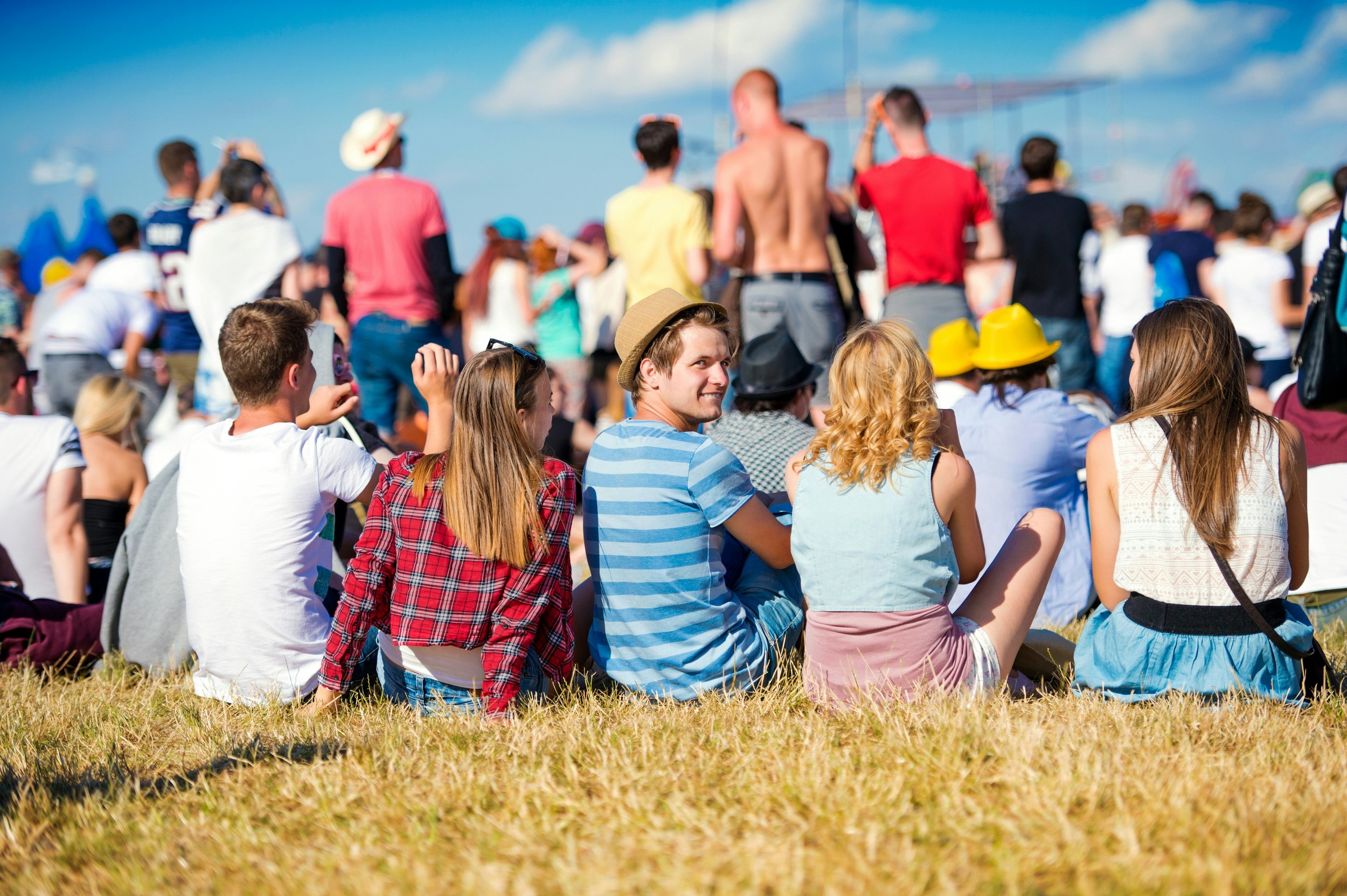 people at a concert outside