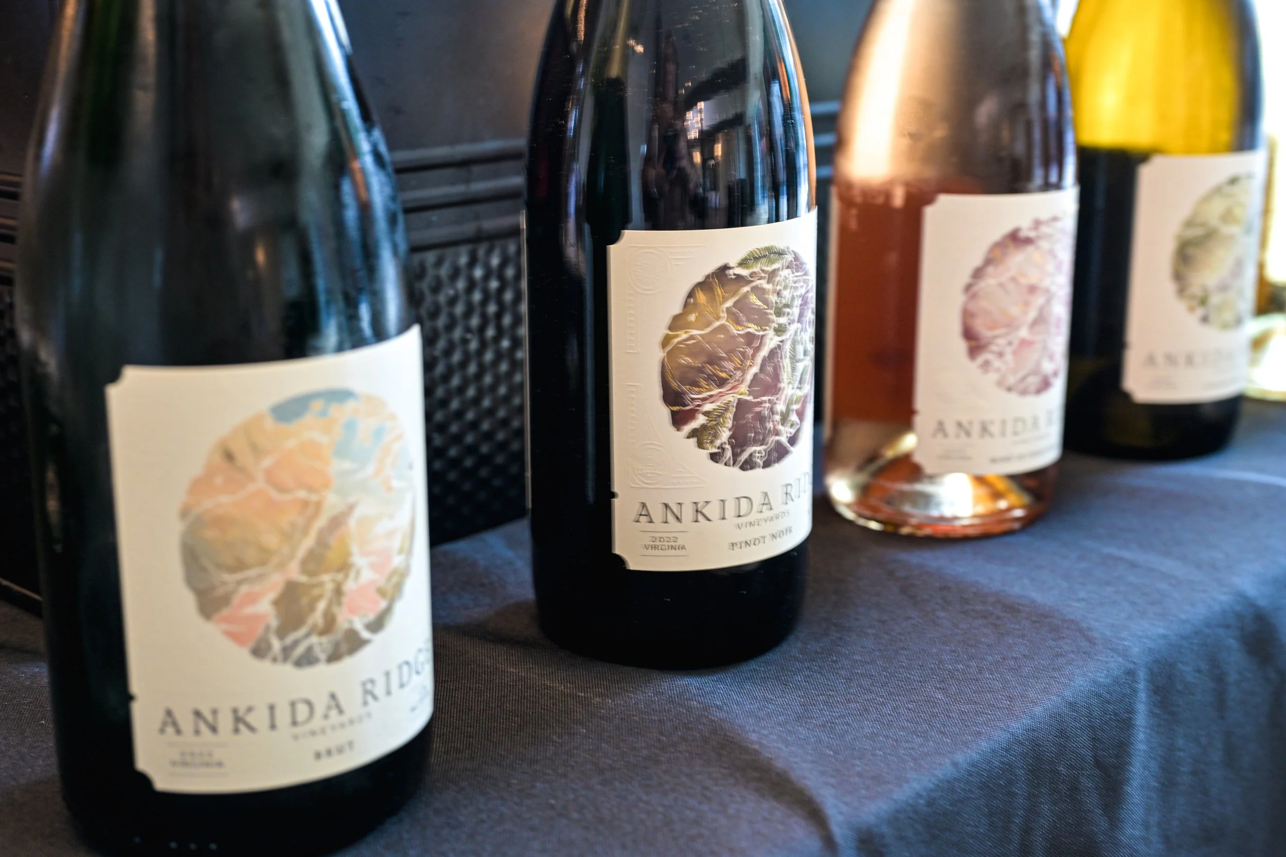 selection of wine bottles from Ankida Ridge