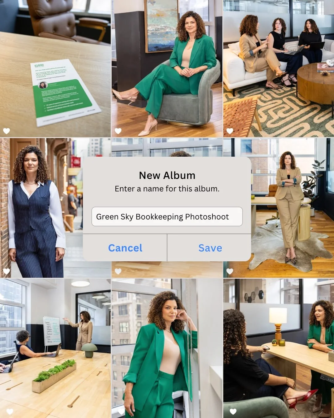 Camera roll recap from our Green Sky photoshoot 📸💚 

We had so much fun capturing the professionalism, personality, and warmth behind Janine and her team.