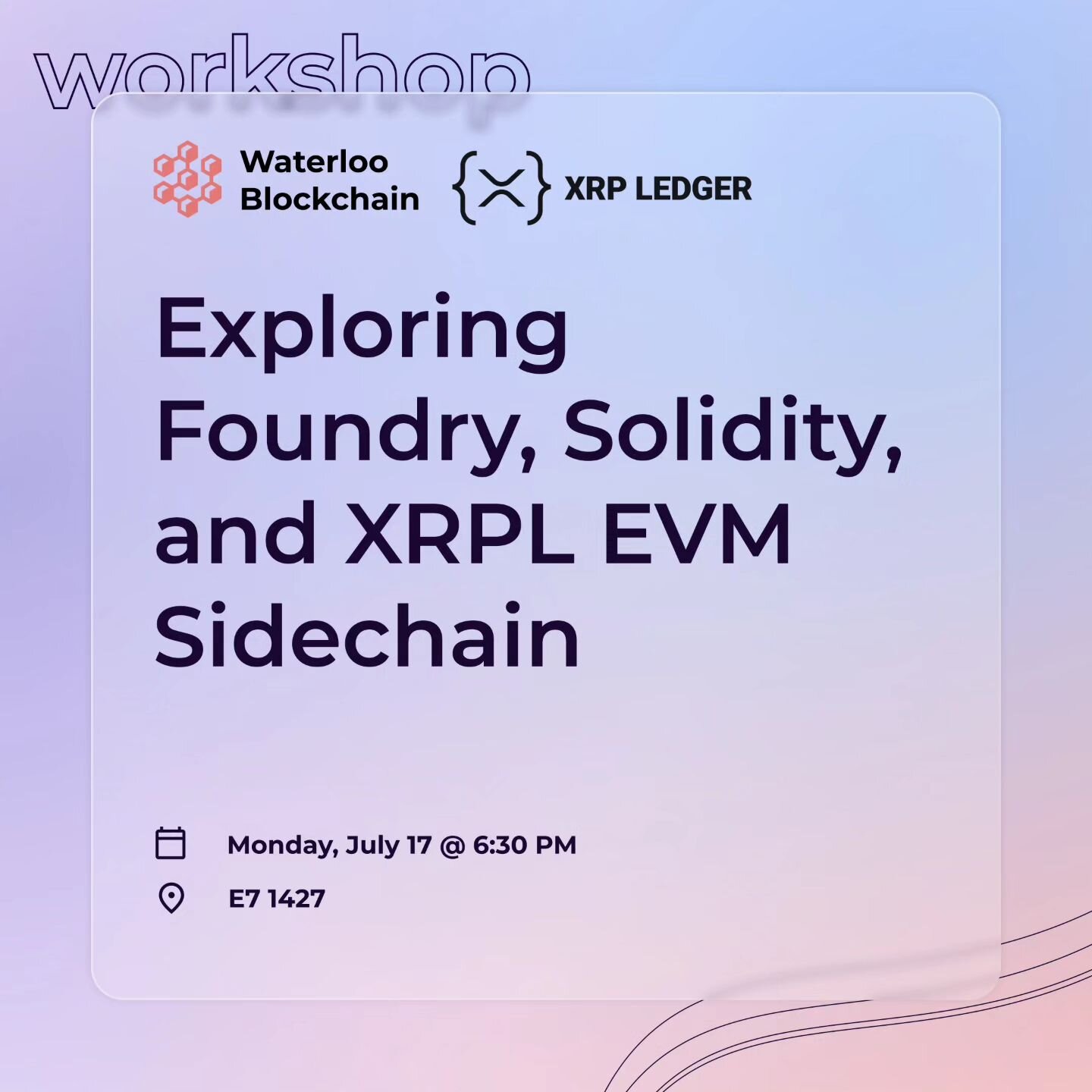 Get Ready to Explore Foundry, Solidity, and XRPL EVM Sidechain! 🎉

Hosted by Ripple, a renowned leader in blockchain technology, this workshop is your chance to learn from industry experts and explore the exciting realms of decentralized finance.💡
