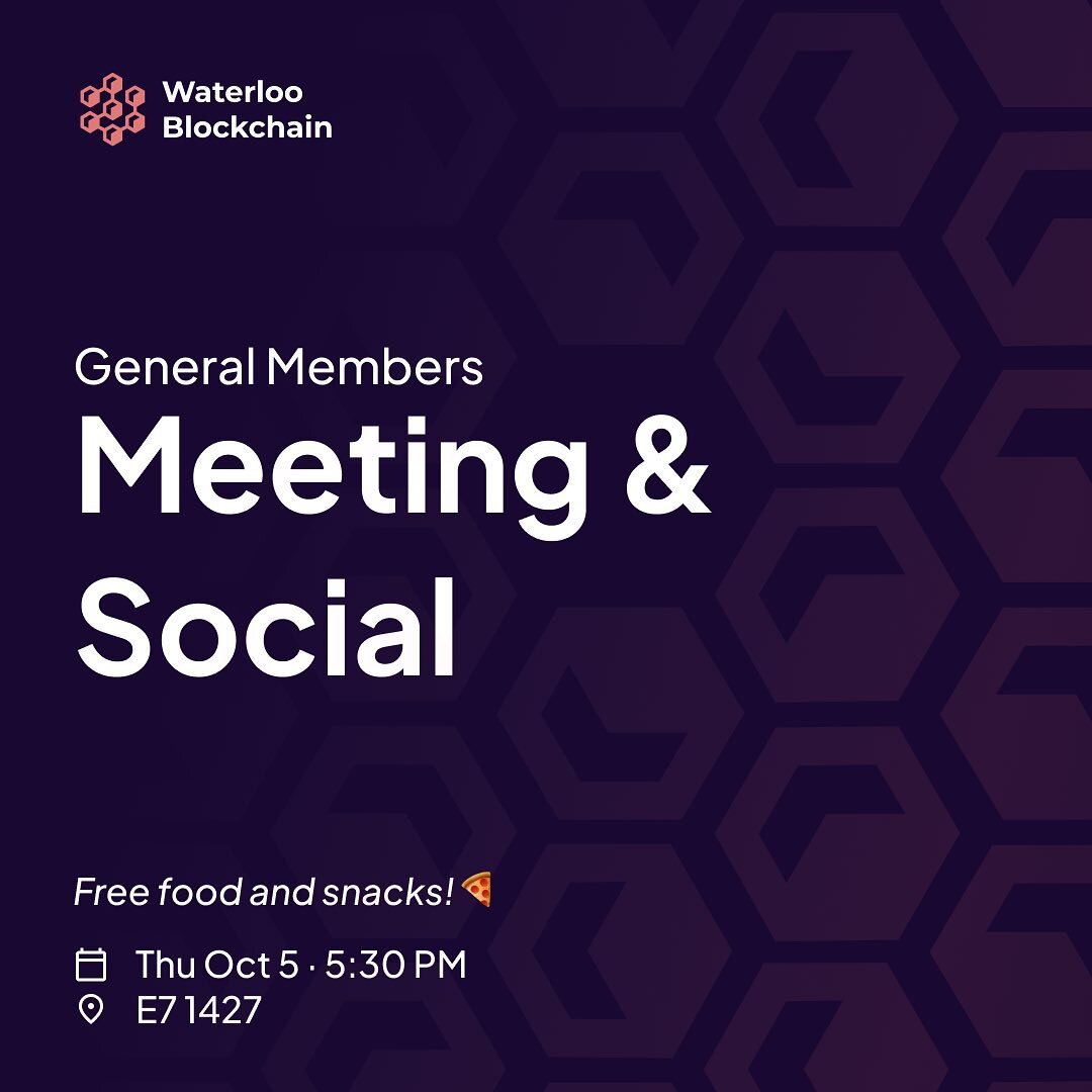 We're holding our first General Meeting ‼️

Curious about blockchain? Seeking to expand connections? Or just seeking something to do on a Thursday afternoon?

Either way we are open to everyone as there will be circle sessions (to get to know fellow 