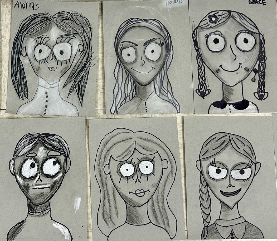 Tim Burton Inspired Self-Portraits