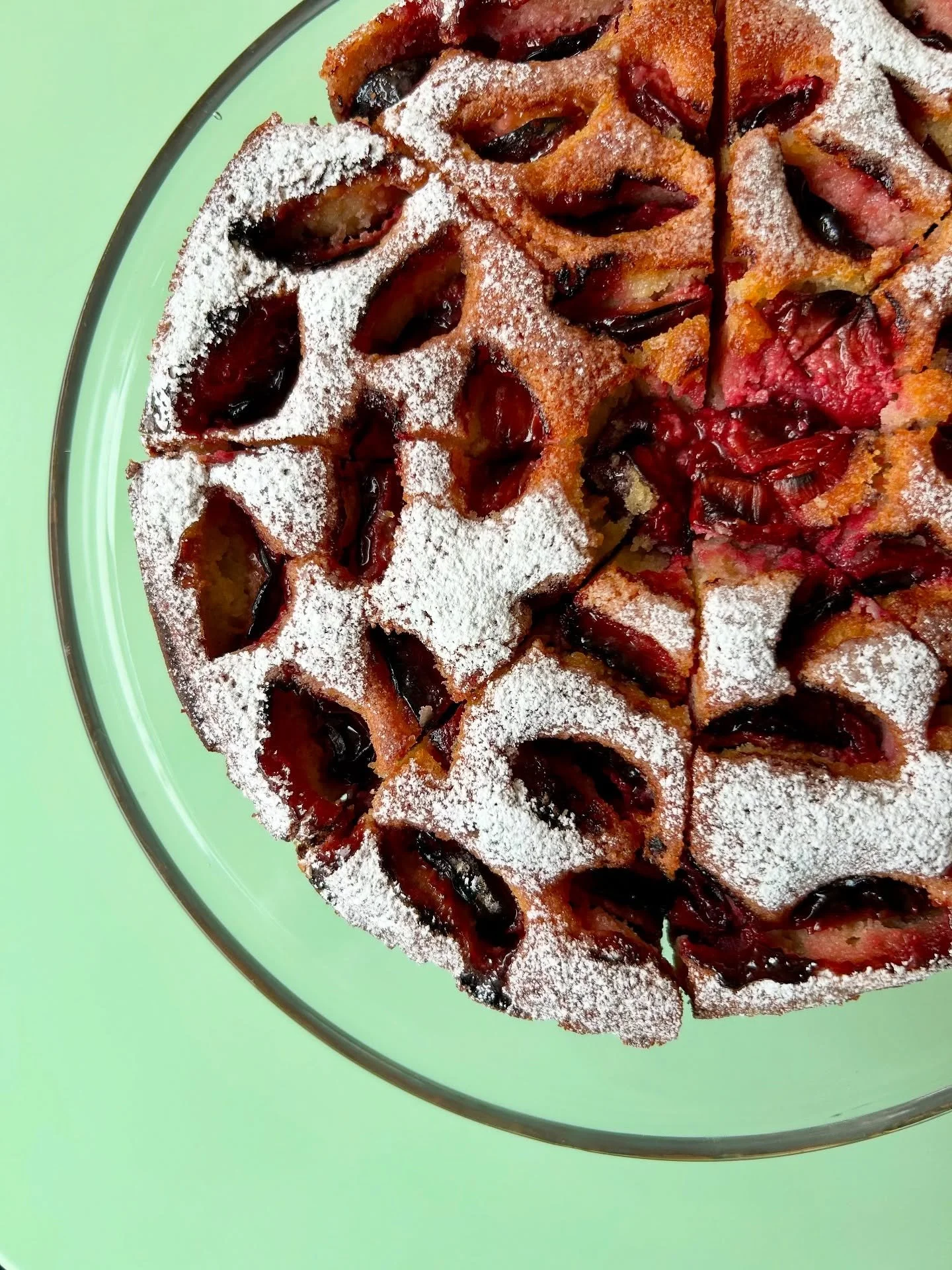 Plum Bakewell tart. Worth leaving the house for.

Here &lsquo;til 4 ☔️