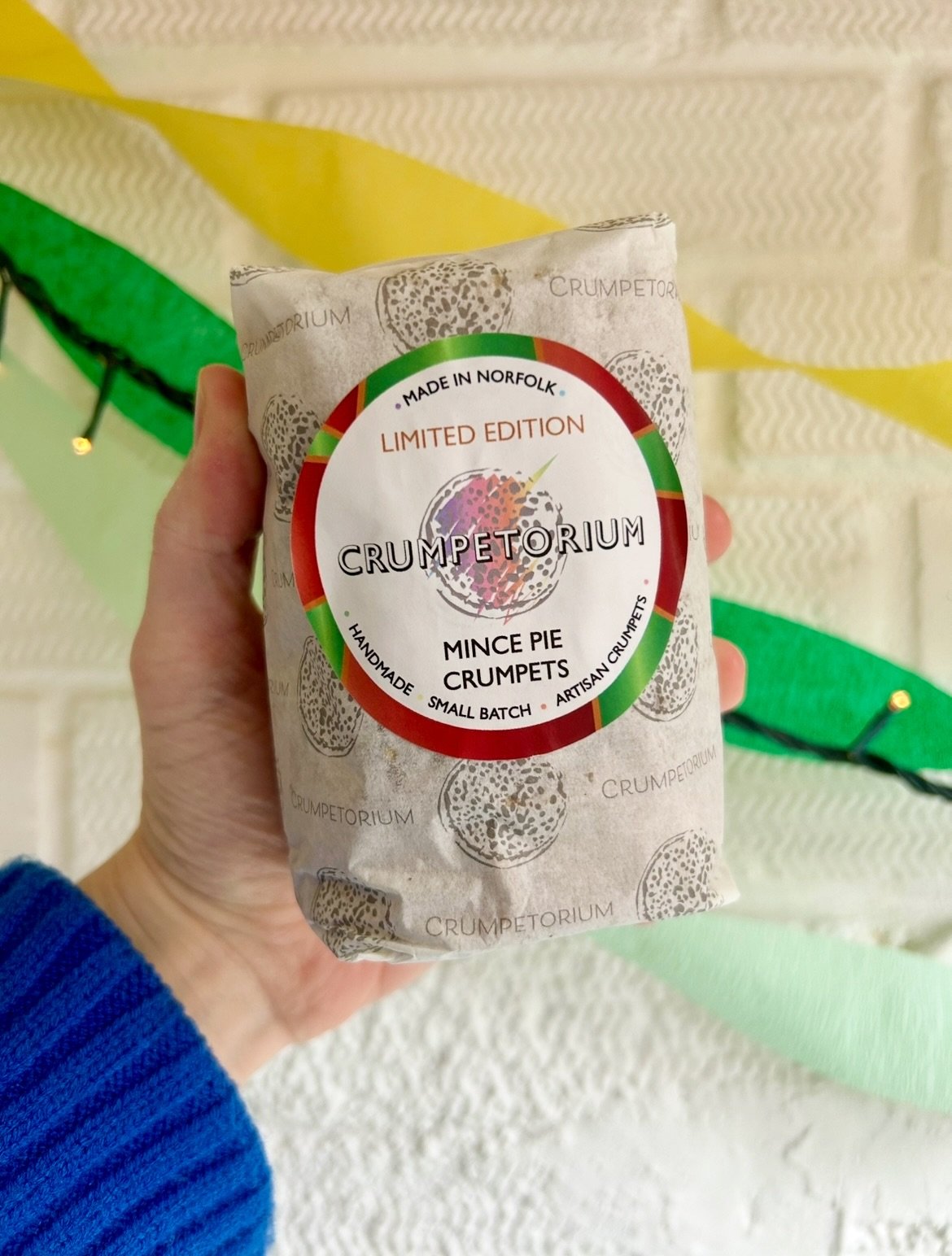 @crumpetorium&rsquo;s iconically (delicious) festive crumpets. Mince Pie, Choc Chip &amp; Original all in stock.