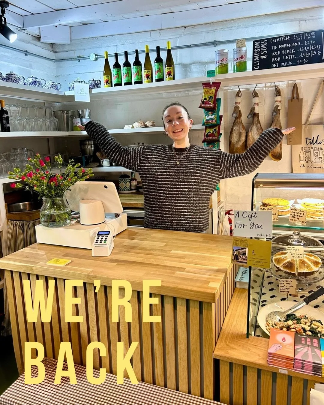 WE&rsquo;RE BACK! Normal service has resumed team.

Focaccia sandwiches, sausage rolls, veggie rolls, salads, lemon meringue pie, chocolate biscuit cake. They&rsquo;re all here. Almost like we never left. 

See you soon! 💪