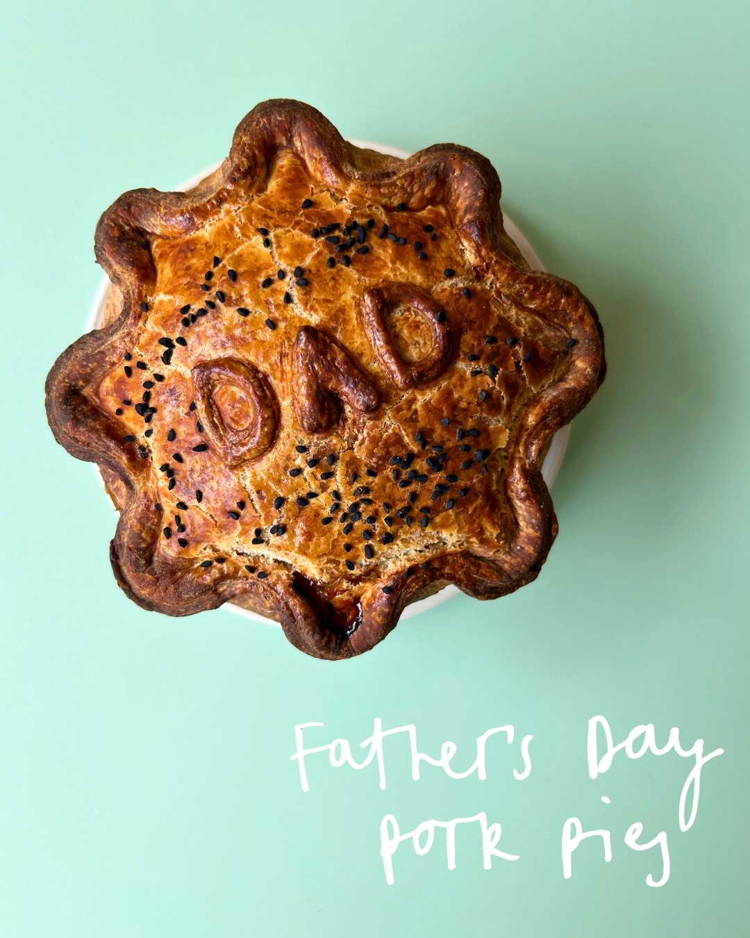 Our lardy hot water crust pastry filled to the brim with free-range East Anglian pork&hellip;. FATHER&rsquo;S DAY EDITION.

DAD pies now available to pre-order! Check the post for details.