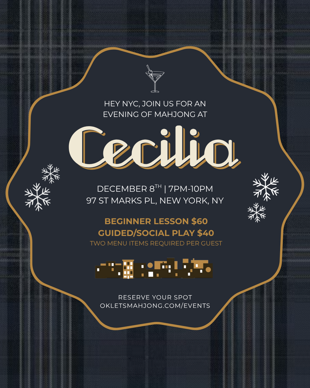 NYC: Mahjong at Cecilia