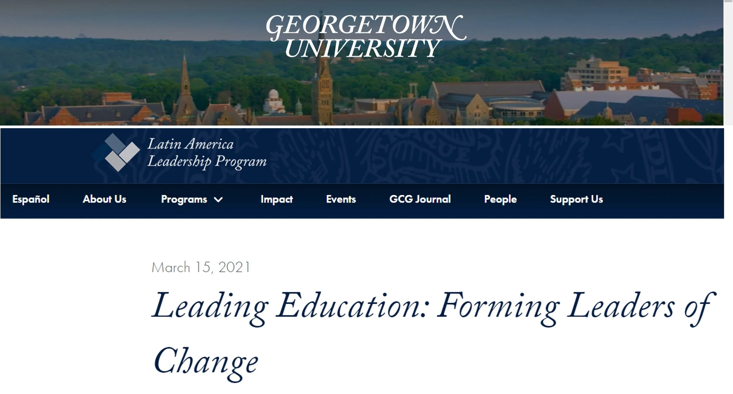 Programa LATAM: formando líderes para el cambio