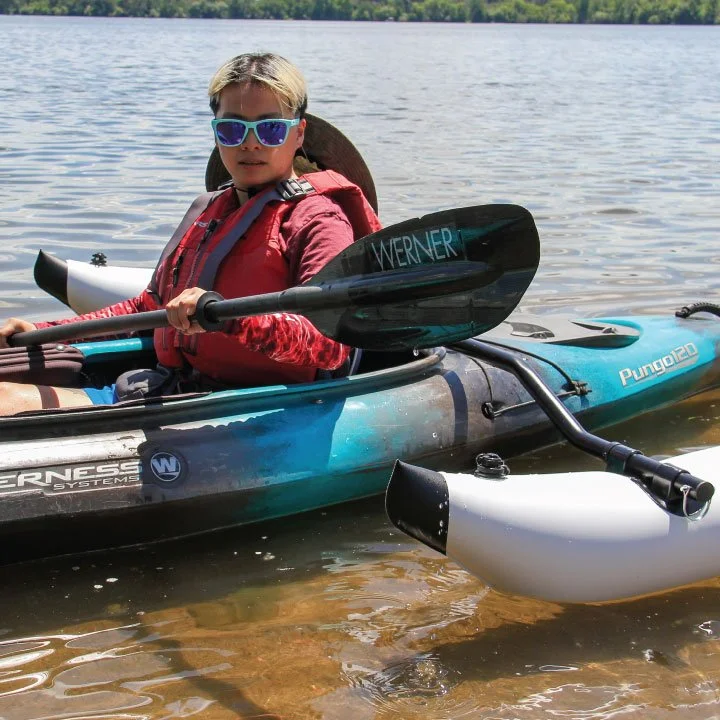  Kayak Stabilizers & Seat Pads 

 Stabilizers can be attached to make paddling much easier. Adding seat pads also helps make paddling more comfortable.  