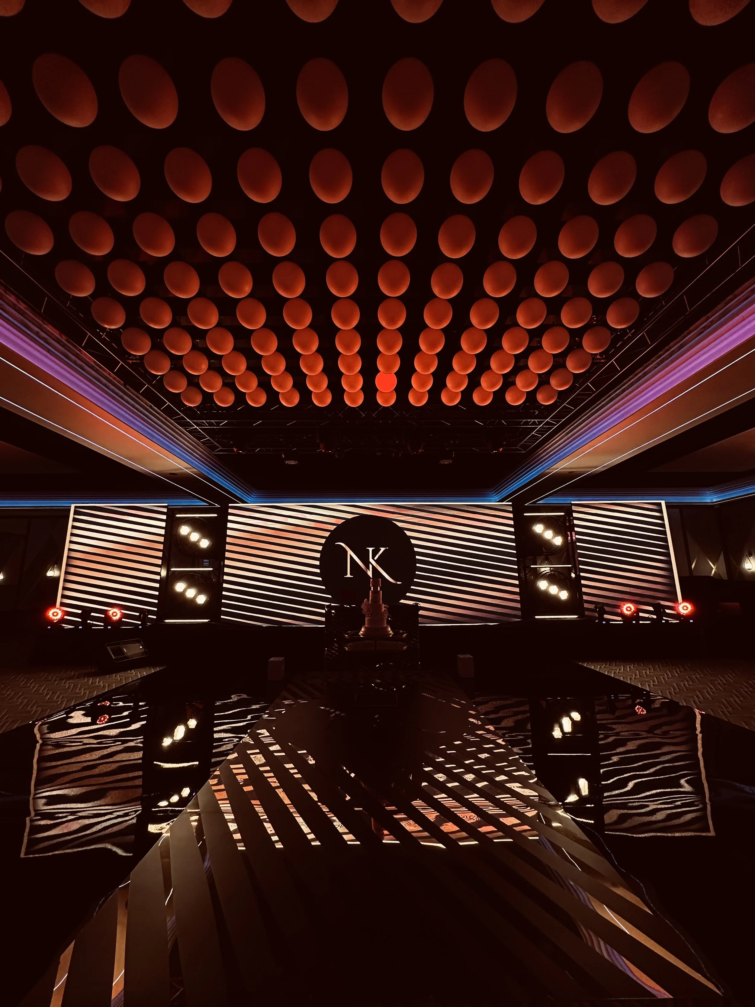 rose garden Wolverhampton dj setup lights screen asian wedding dj dance floor printed floor