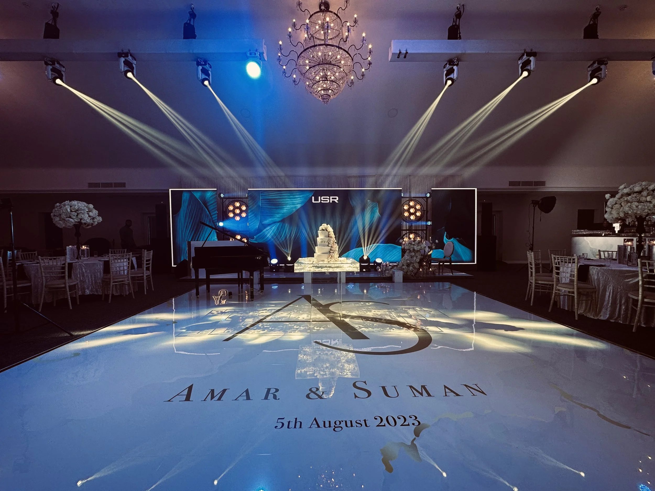 heathland grove derby Dj Setup with screens lights booth dj