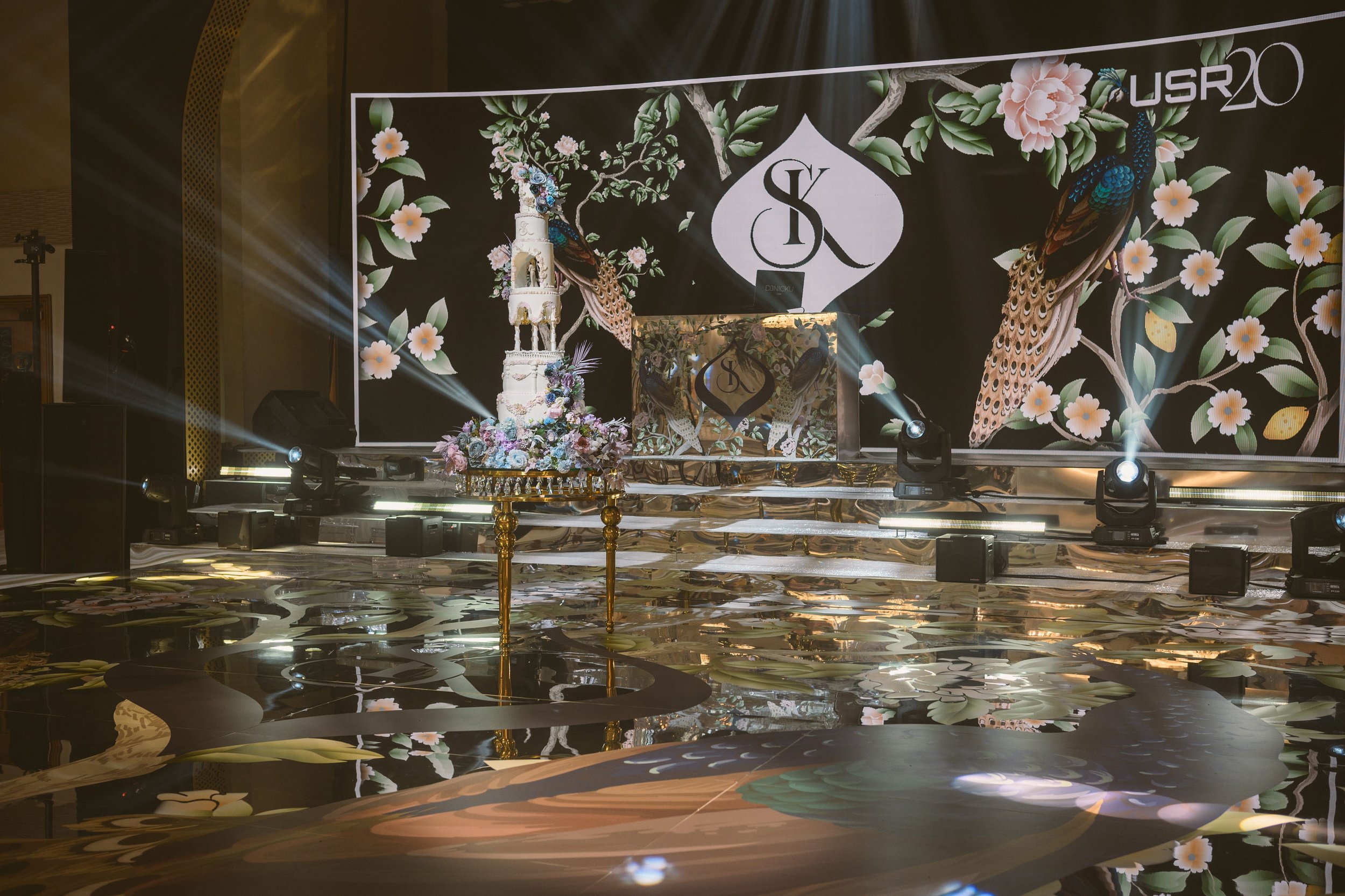 ixl Dallas polo club gloss white dance floor decor asian wedding