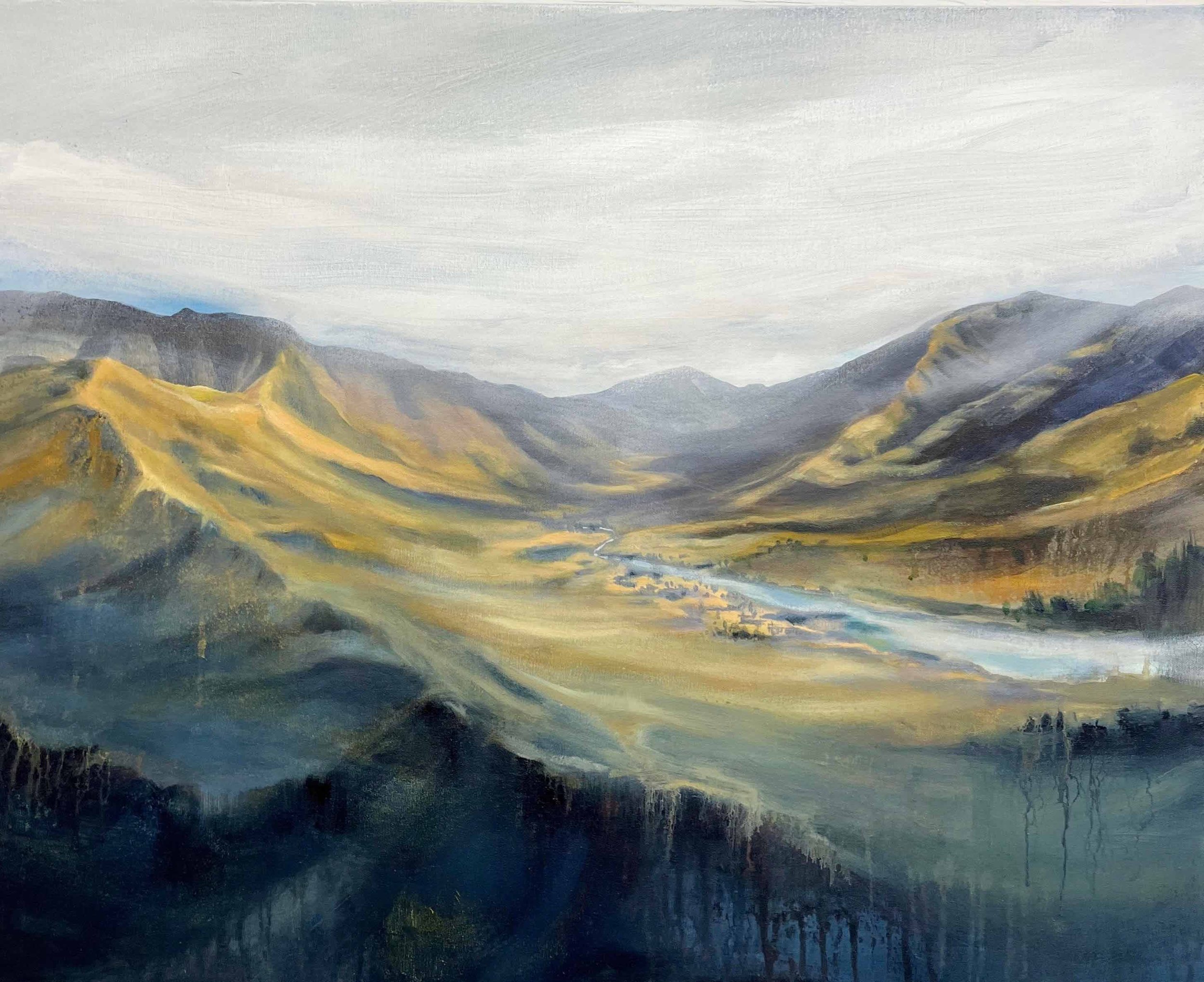 Mountains of Confidence, 24" x 30", Acrylic