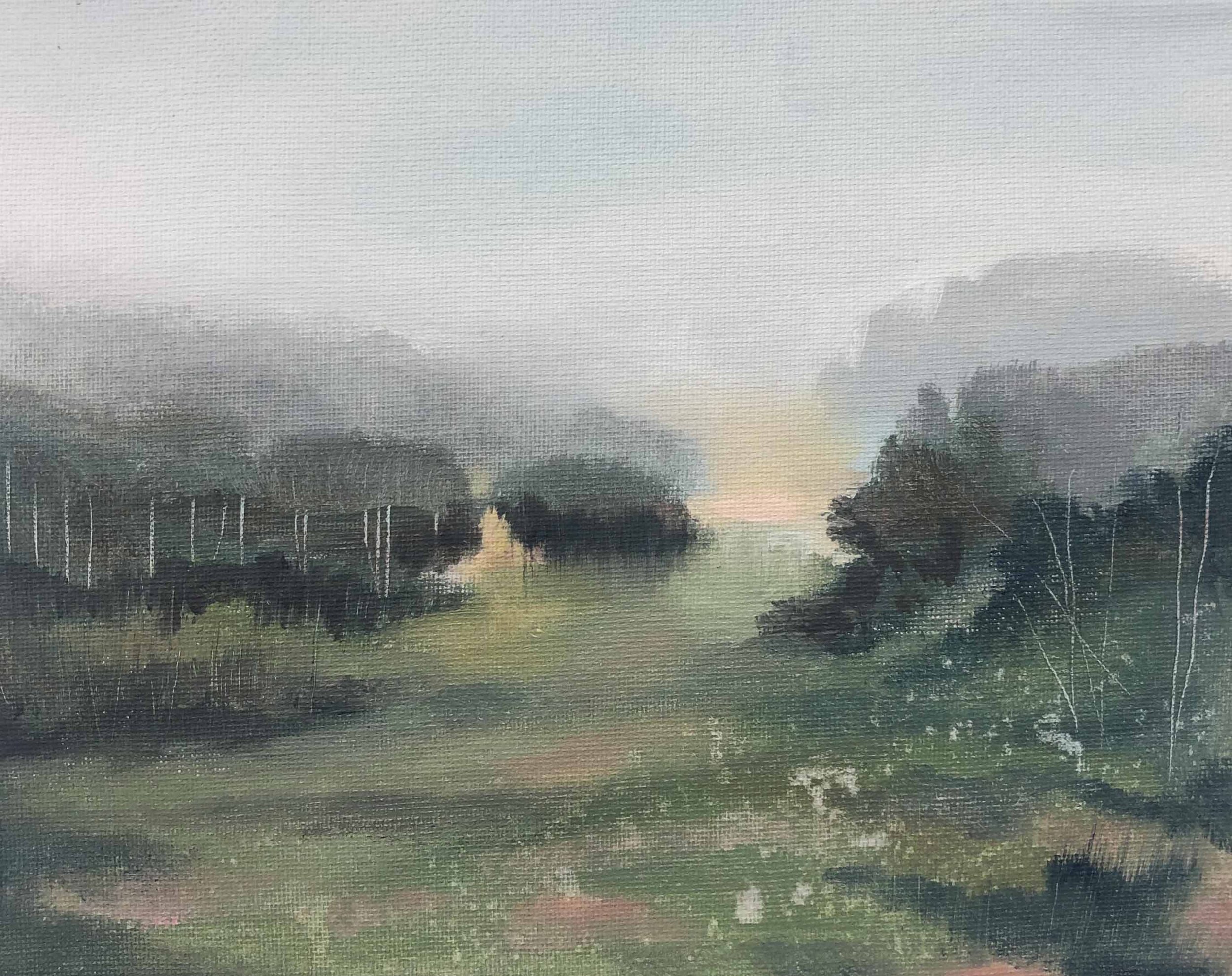 Field to Forest Study II, 8" x 10", Acrylic