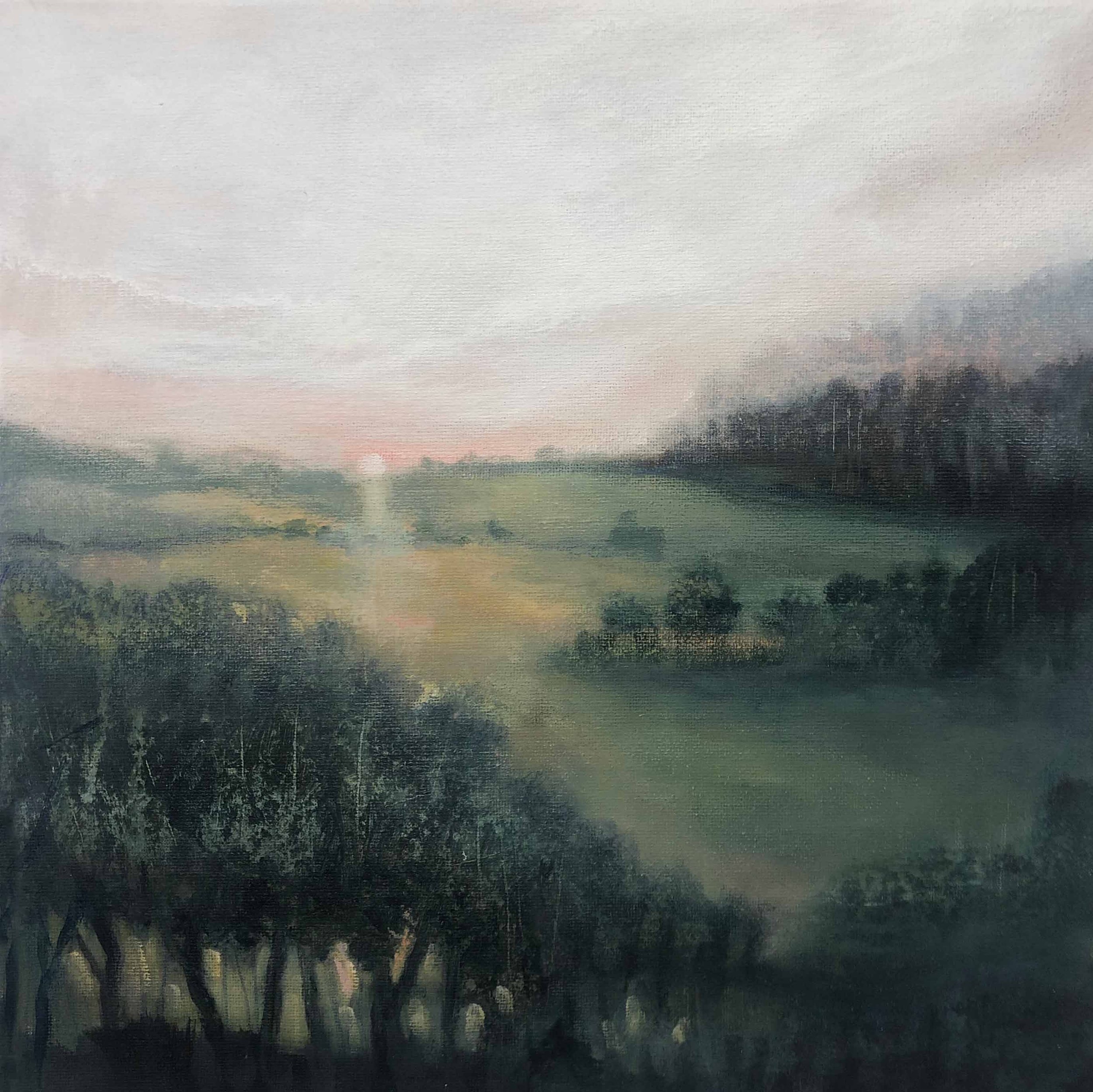 Treeline, 12" x 12", Acrylic