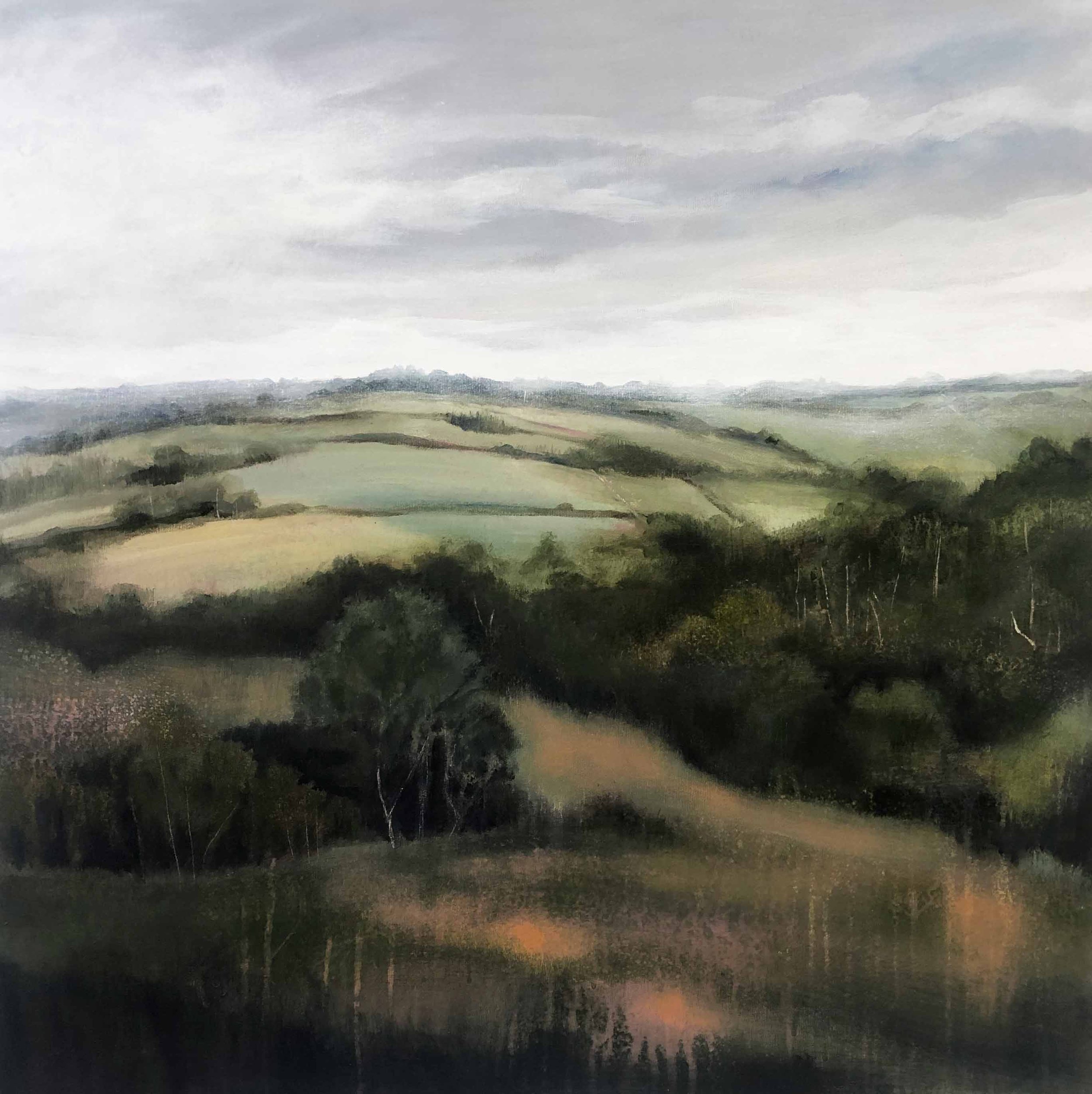 Hillside, 24" x 24", Acrylic