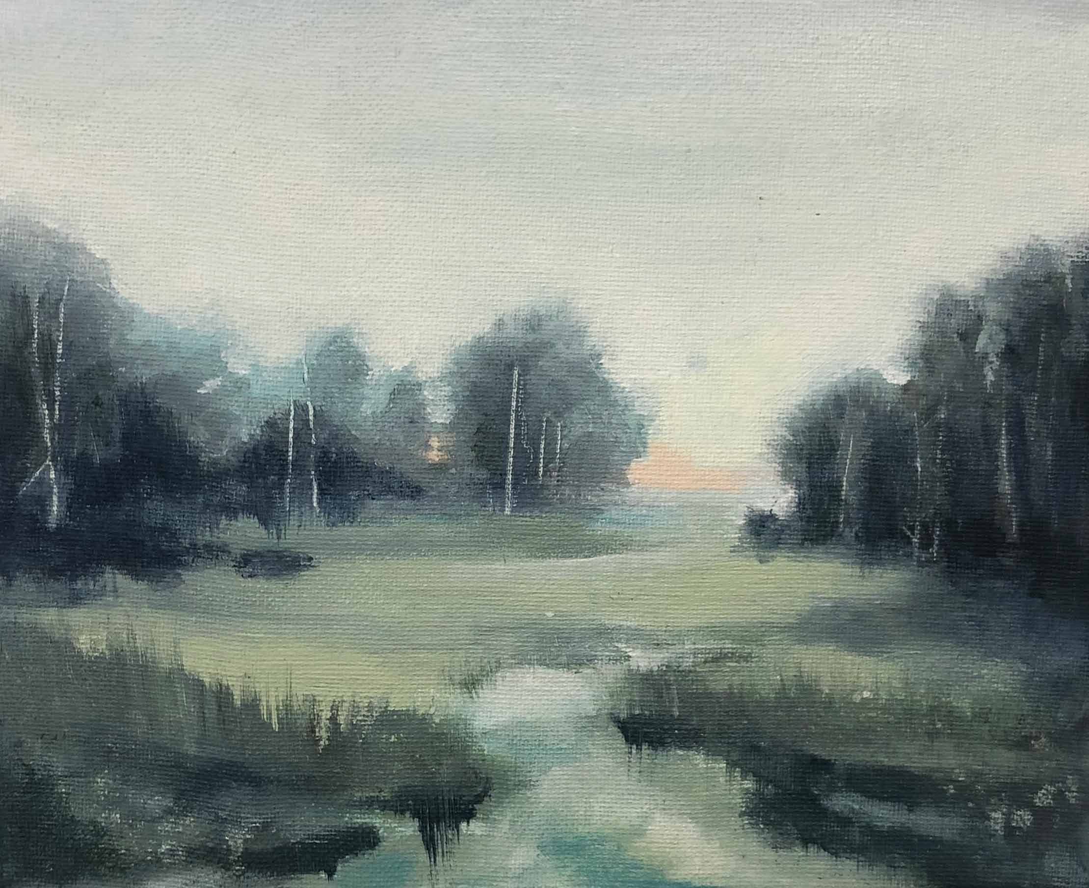 Field to Forest Study I, 8" x 10", Acrylic