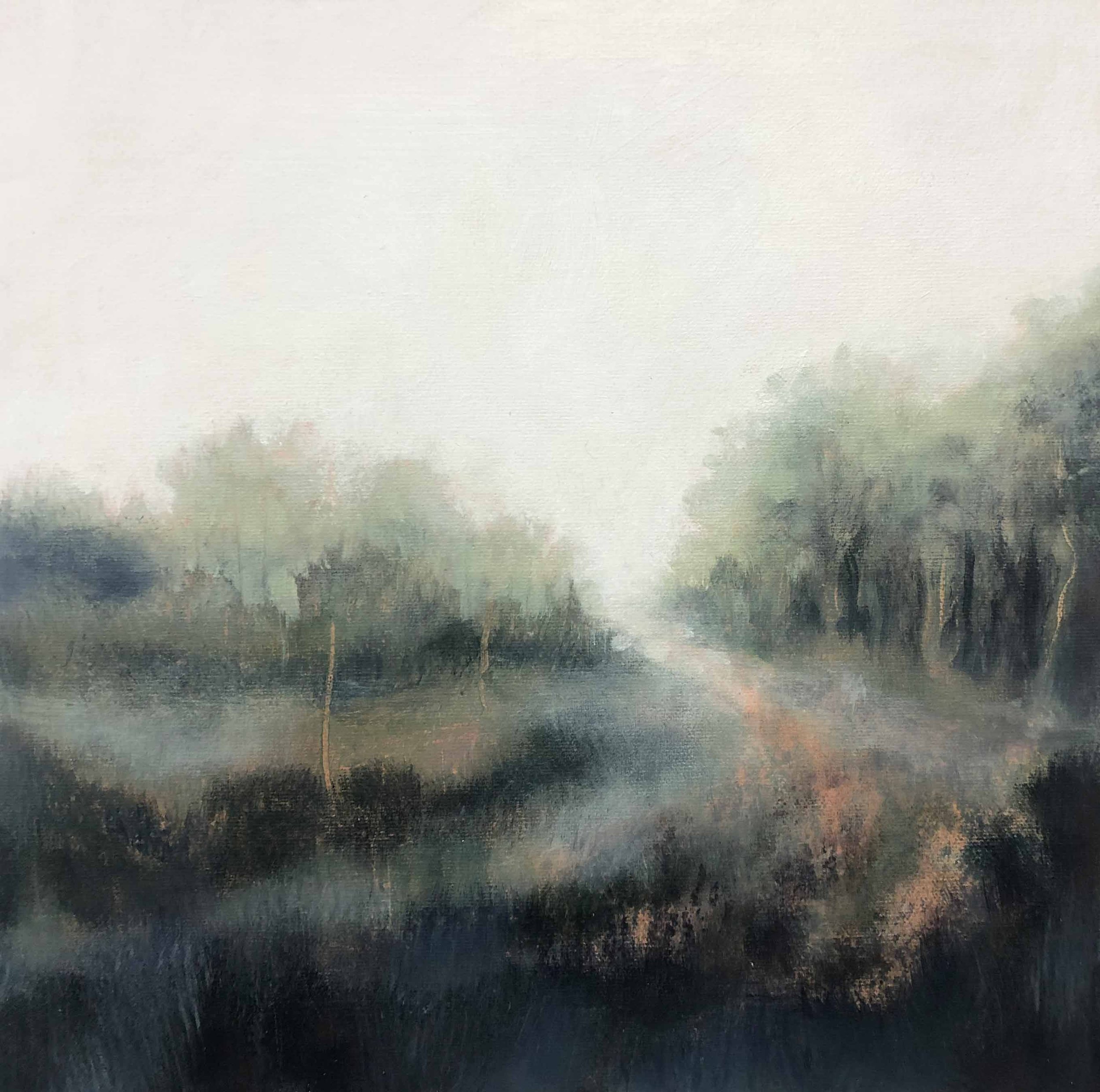 Viridian, 12" x 12", Acrylic