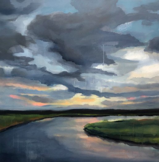 Sunshower, 48" x 48", Acrylic