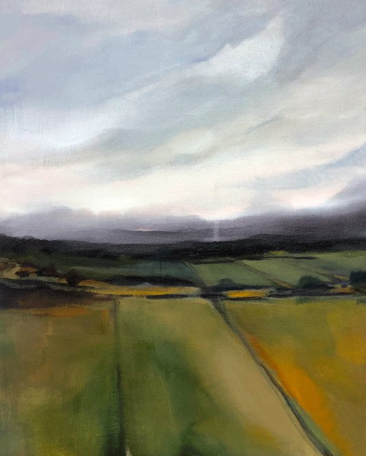 Wandering Fields, 20" x 16", Acrylic