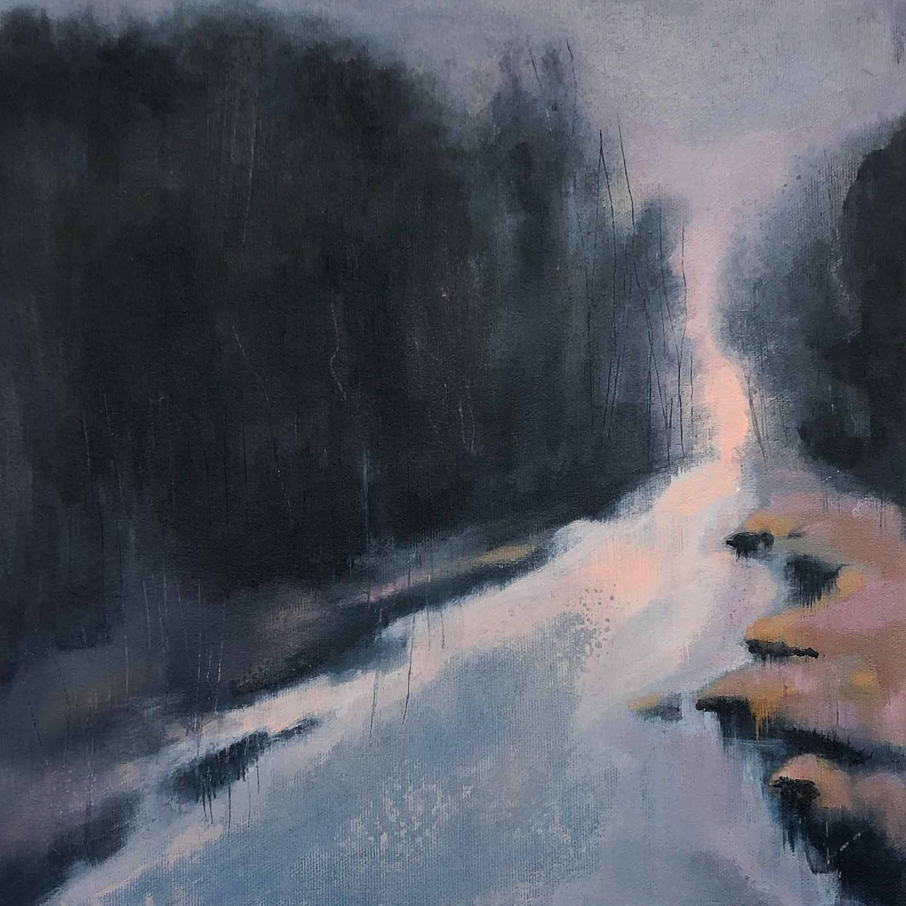 Stream, 12" x 12", Acryic