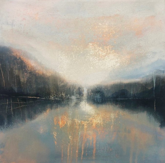 Honeyed Heaviness, 12" x 12", Acrylic