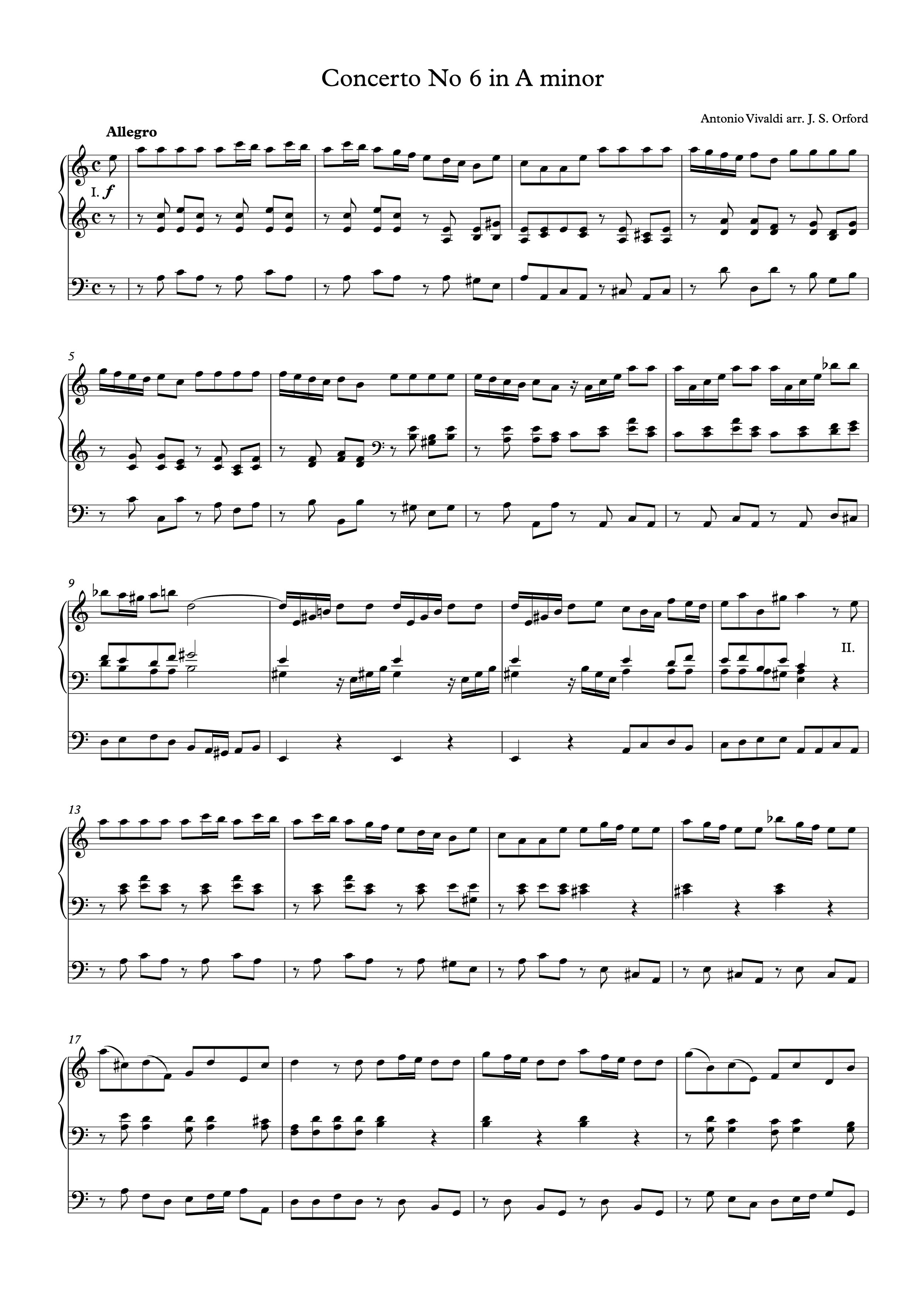 Vivaldi - Concerto in A minor (Op. 3, No 6)