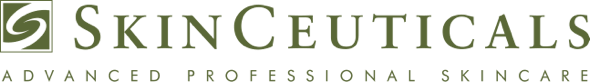 SkinCeuticals logo with green text, promoting advanced professional skincare