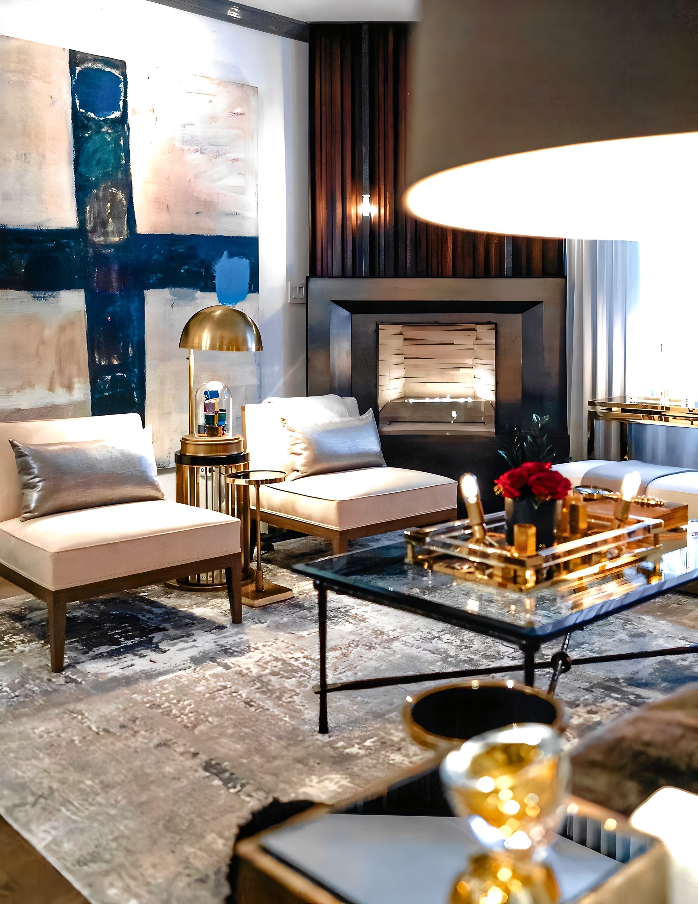 Luxury home
living room
colorful accessories
Luxury chairs
modern art
Contemporary art