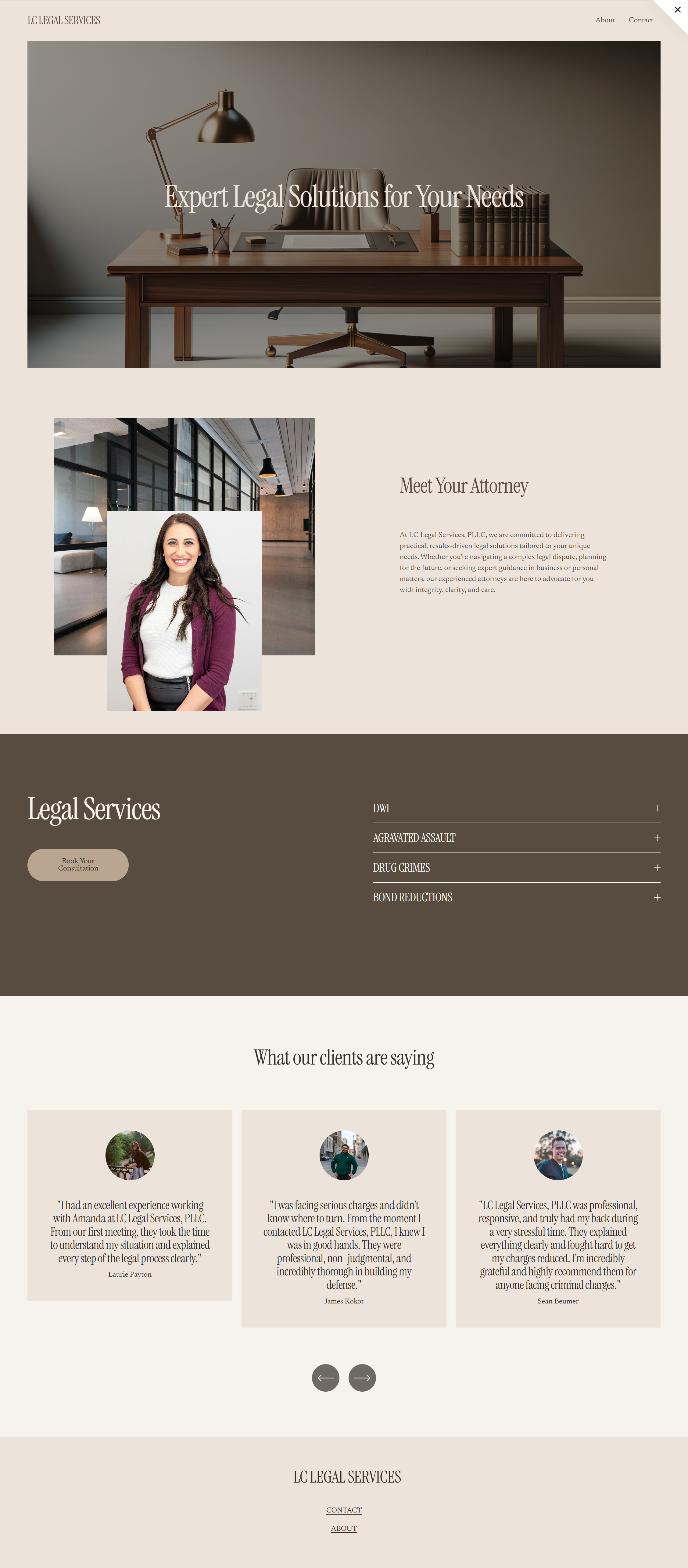 Squarespace Custom Website for Legal Services