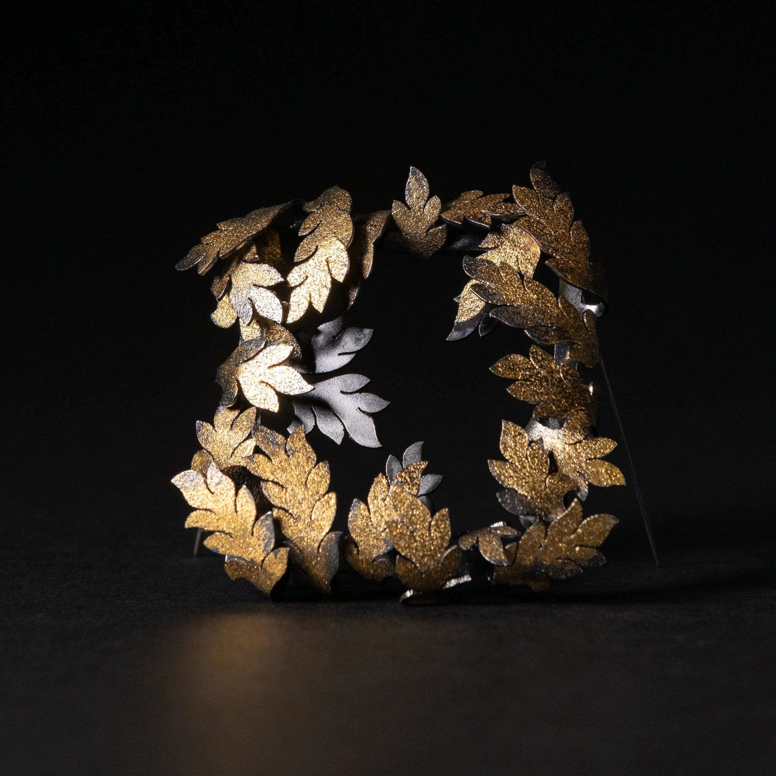 Faded Acanthus Brooch - Black.jpg