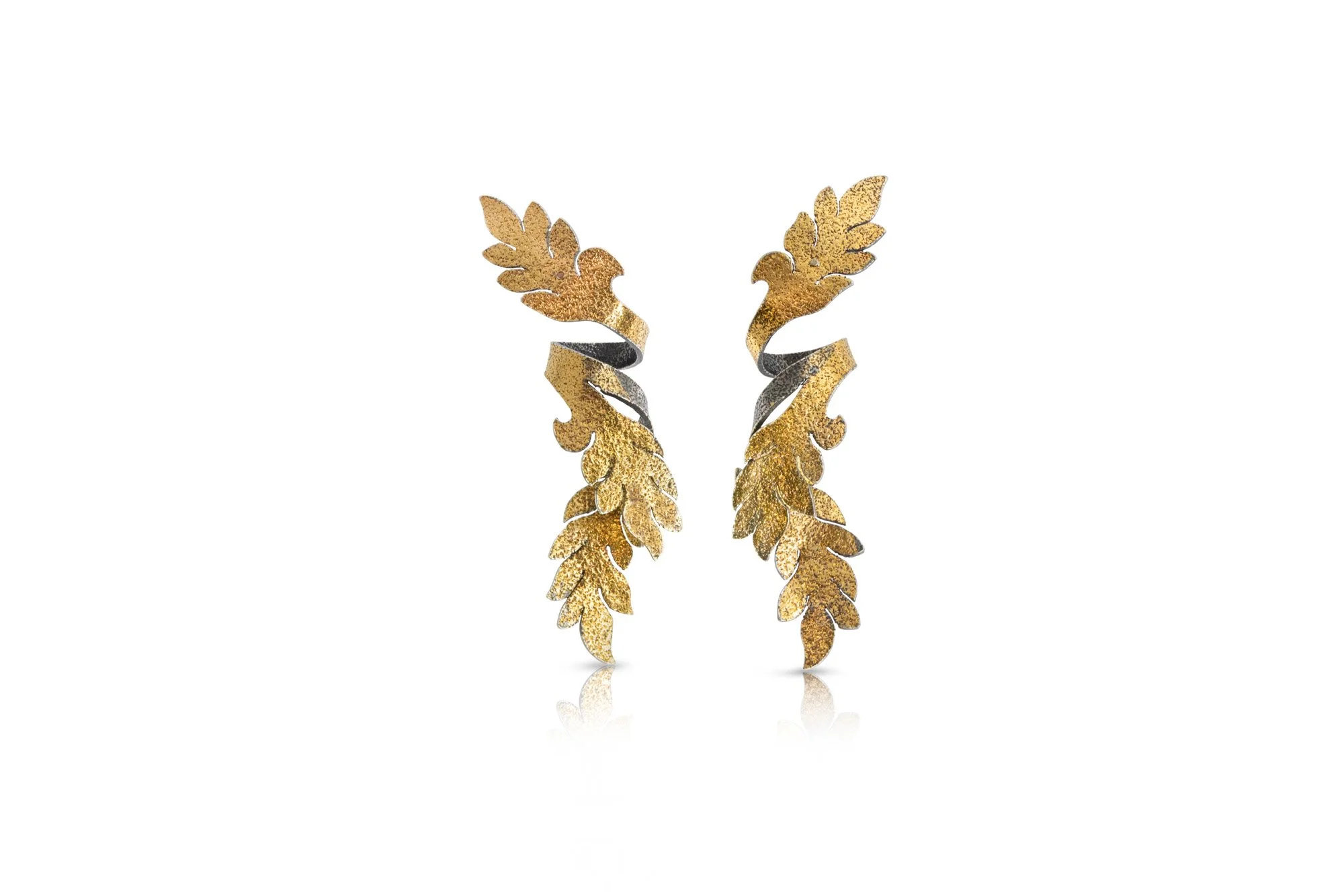 Faded Acanthus Earrings Large