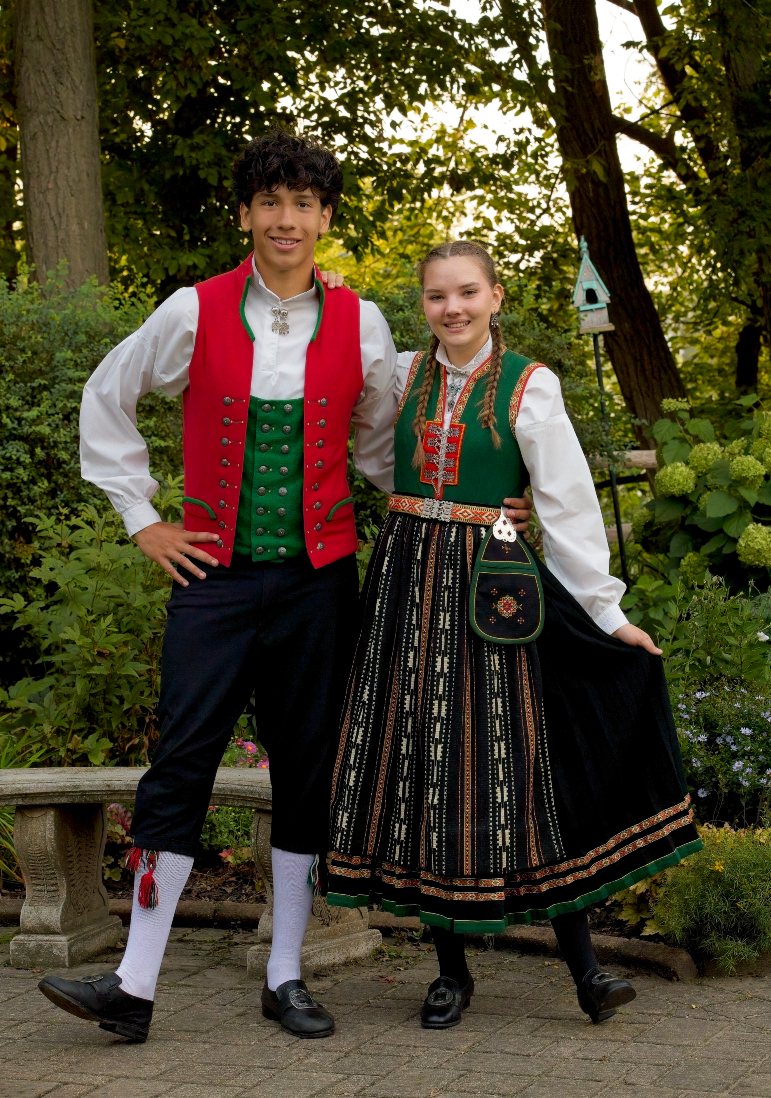 Isaac and Anne 
 Anne's bunad represents the Sunnfjord District 