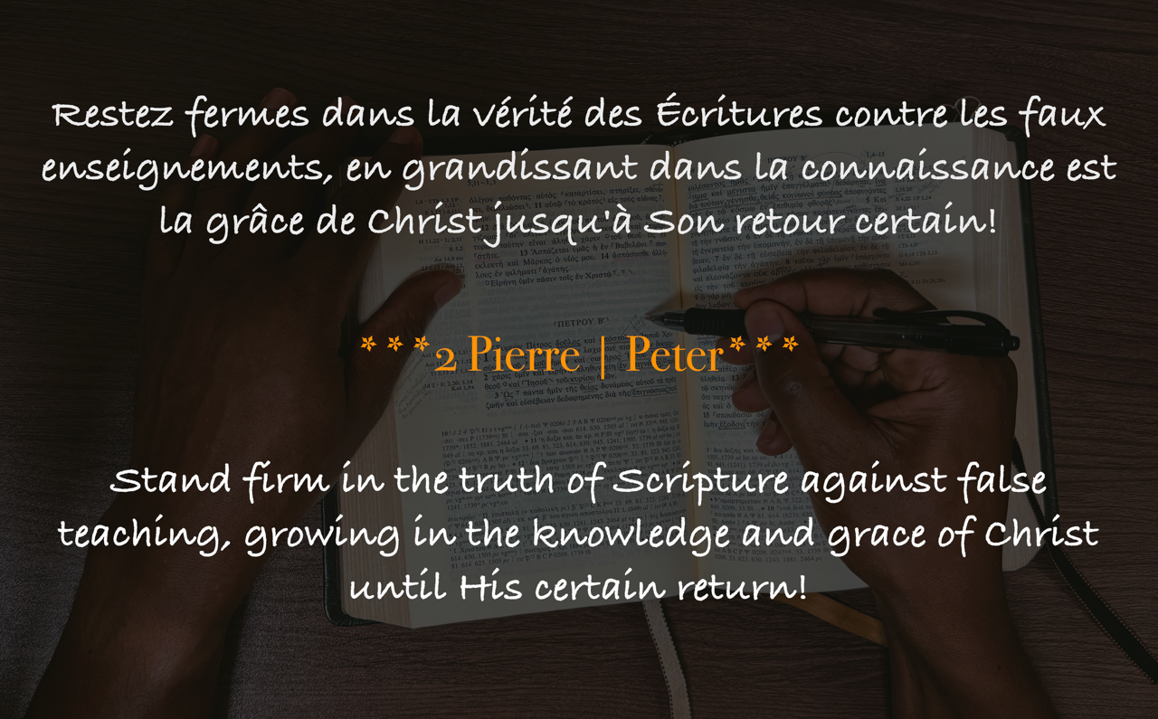 Saved Through the Righteousness of Christ (Sauvé par la justice de Christ)