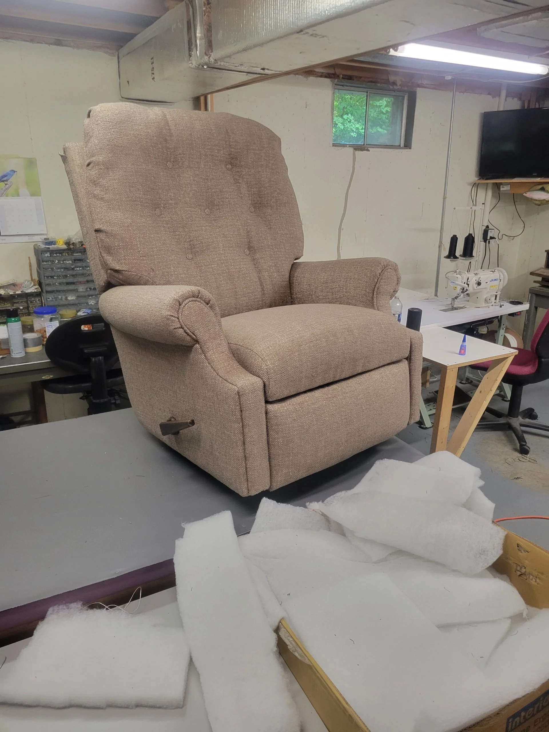 Completed overstuffed Lazy boy Rocking Recliner